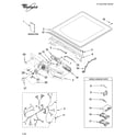 Whirlpool WED9600TA1 top and console parts diagram