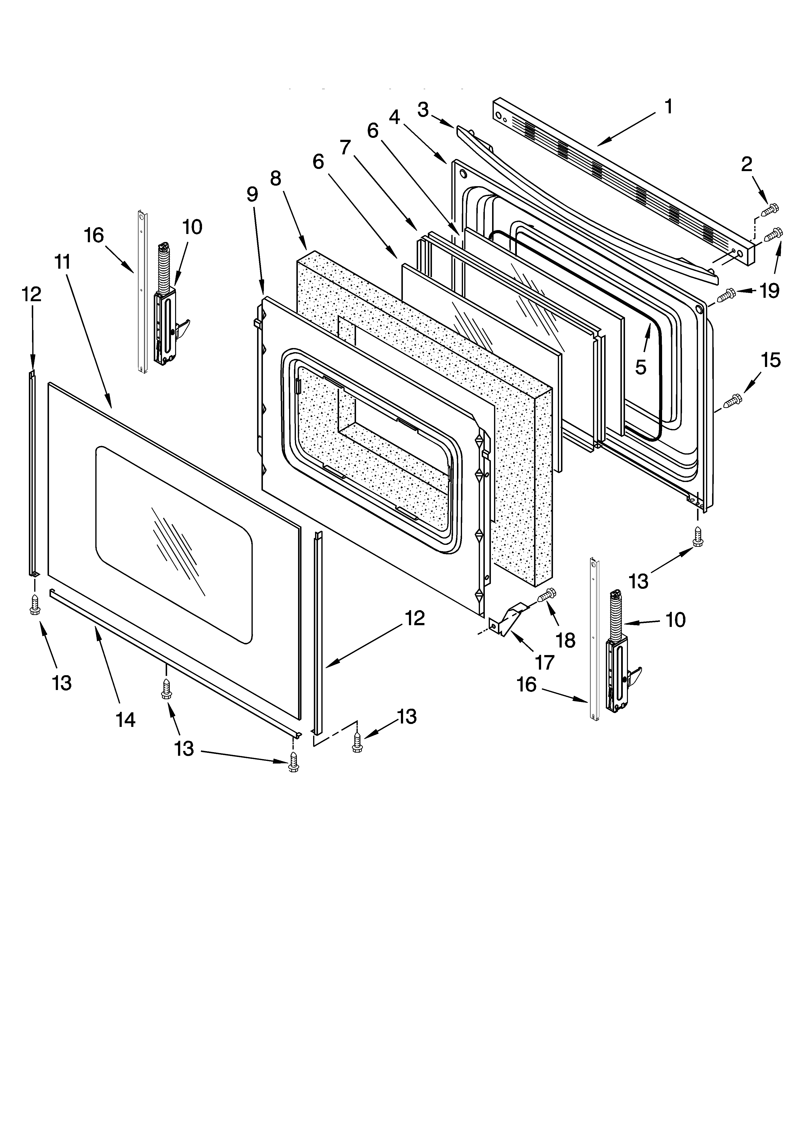 Whirlpool WERP4101SS3 door parts, optional parts diagram