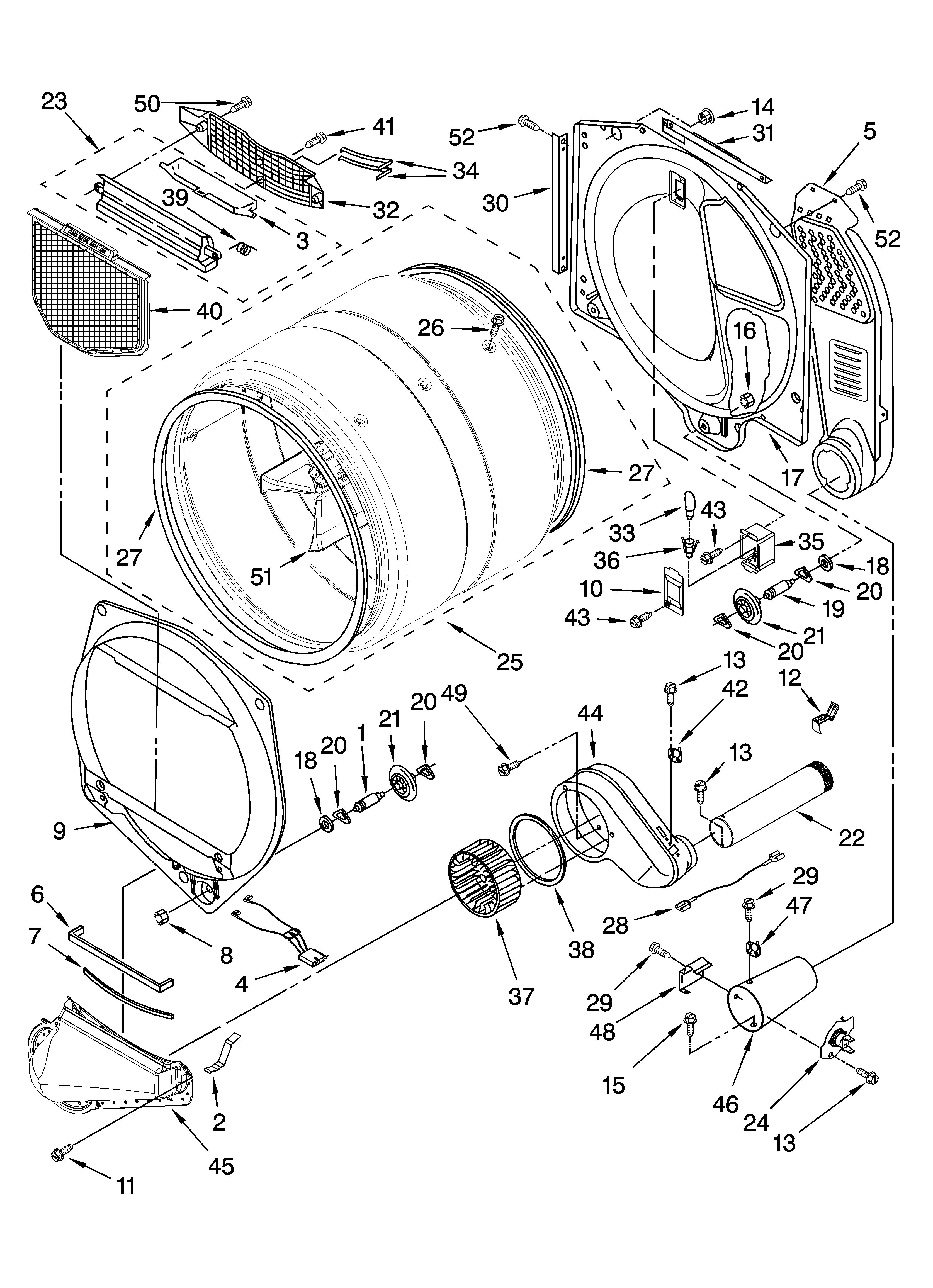 Whirlpool WGD9200SQ0 bulkhead parts diagram