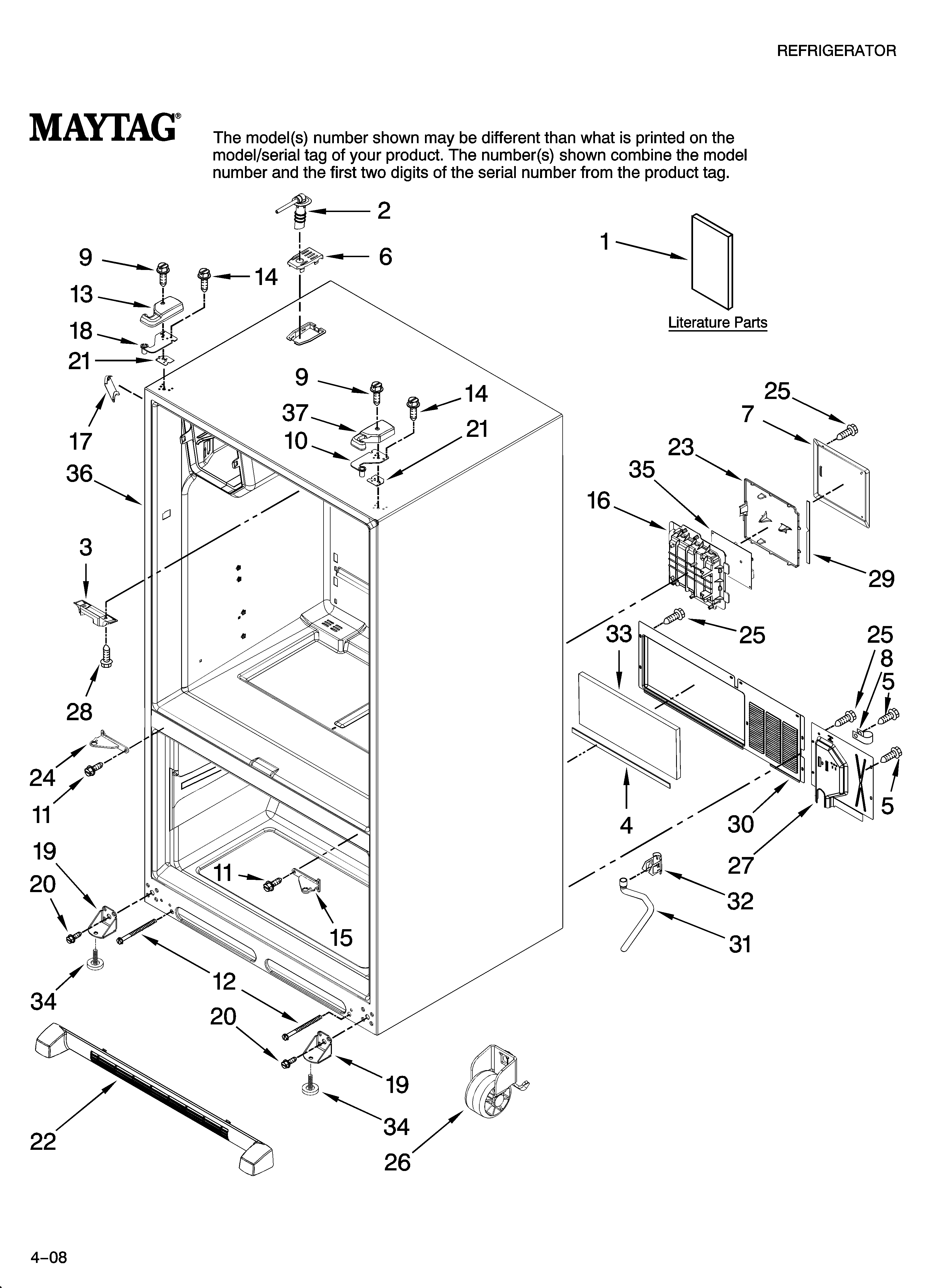 Maytag MFI2569VEB0 cabinet parts diagram