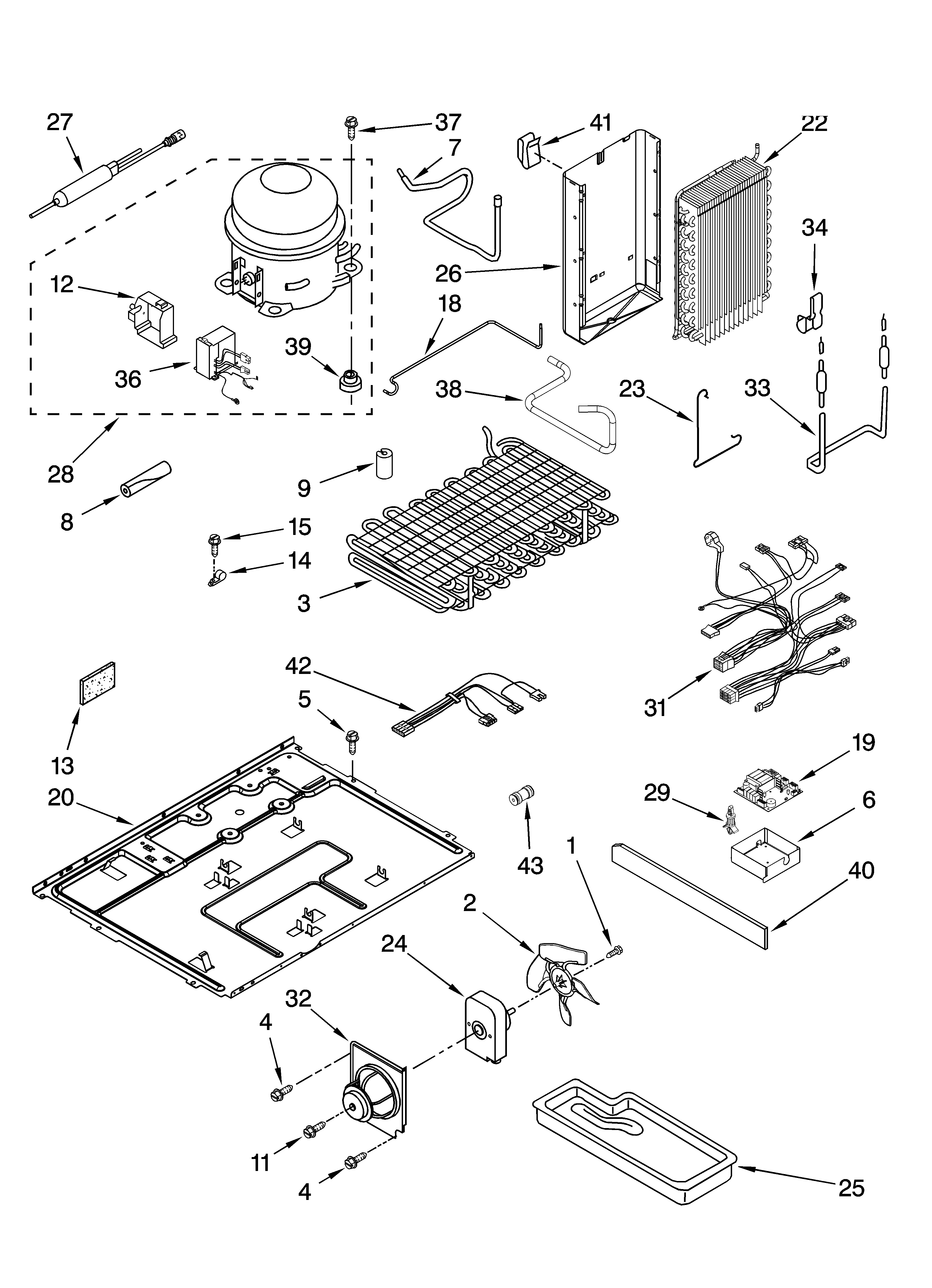 KitchenAid KSCS23FVSS00 unit parts diagram