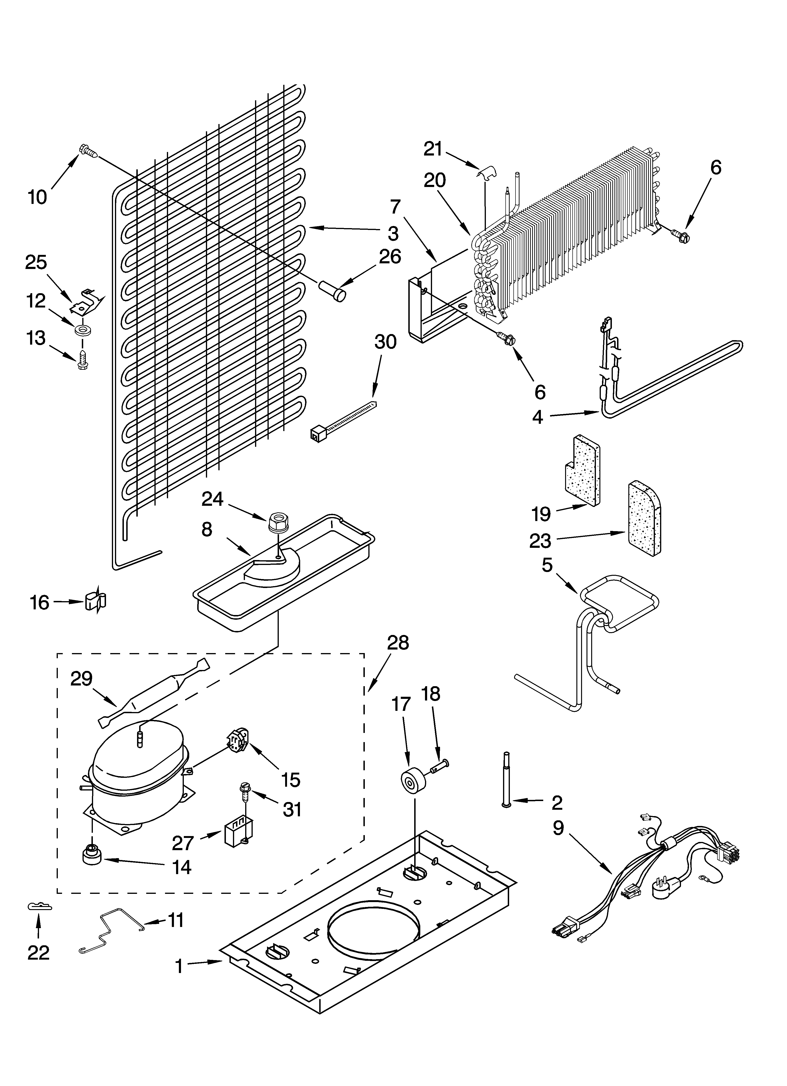 Whirlpool NWT8501Q01 unit parts diagram