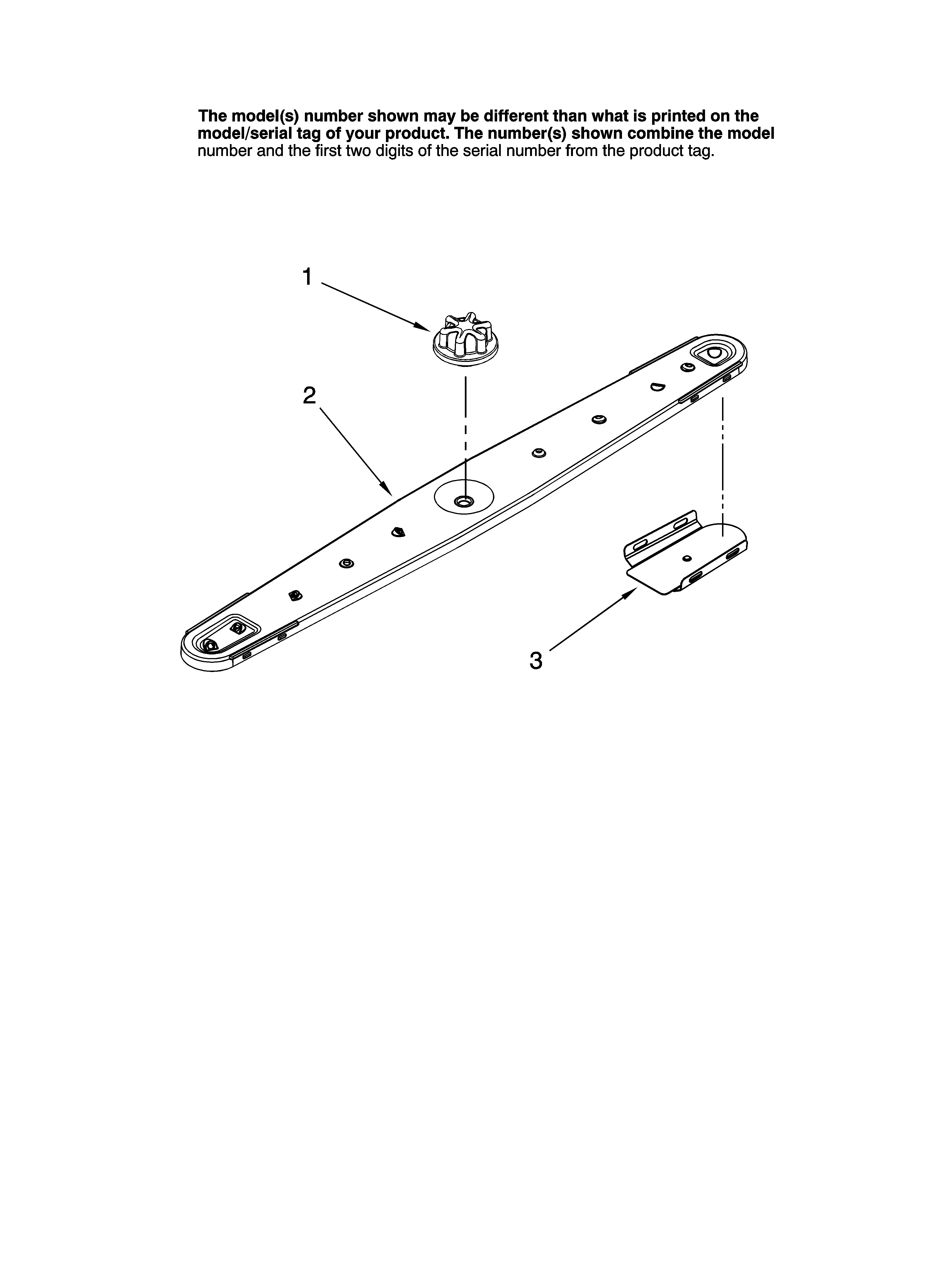 Amana ADB2500AWS37 lower washarm parts diagram