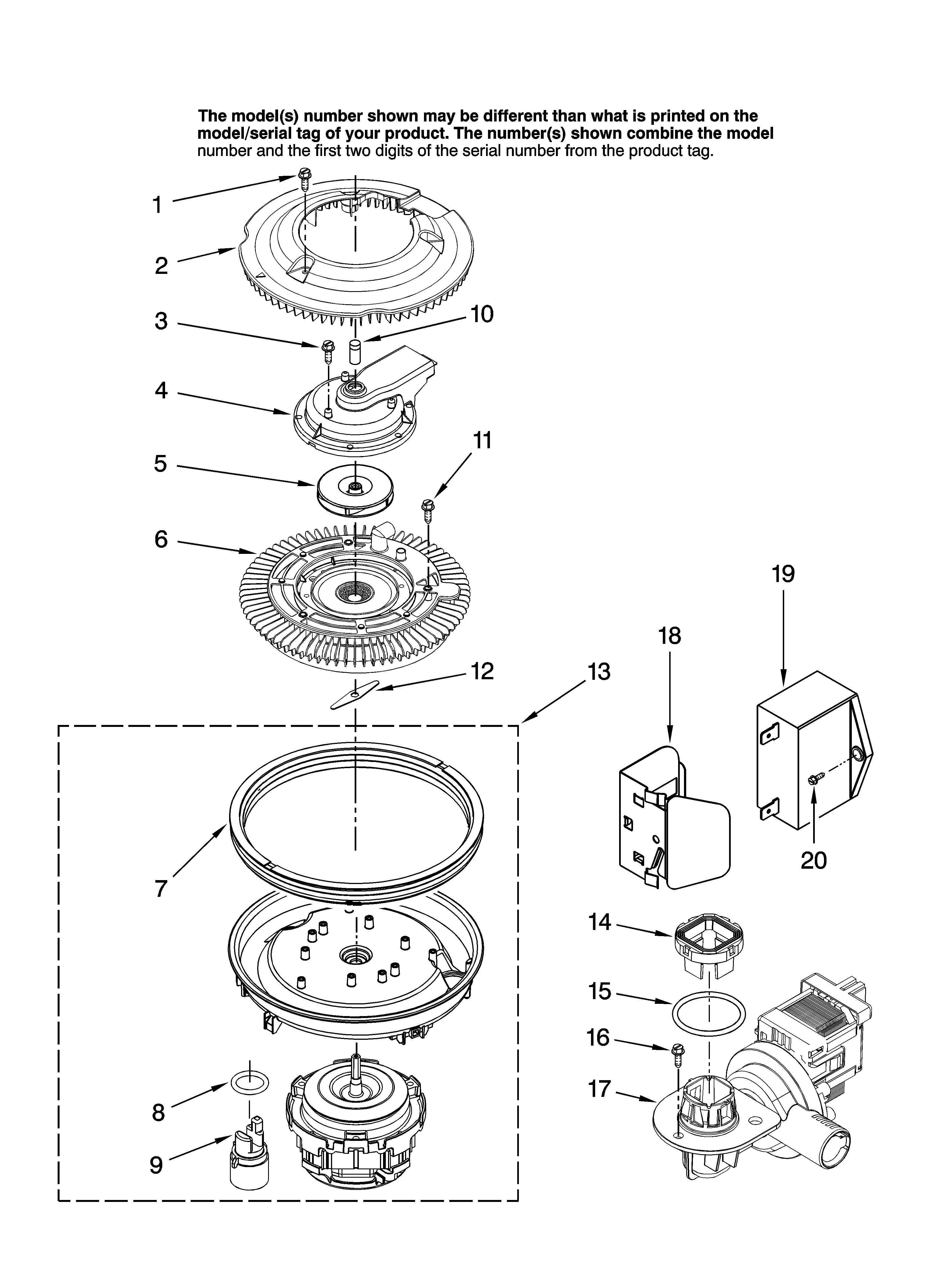Amana ADB2500AWS37 pump and motor parts diagram