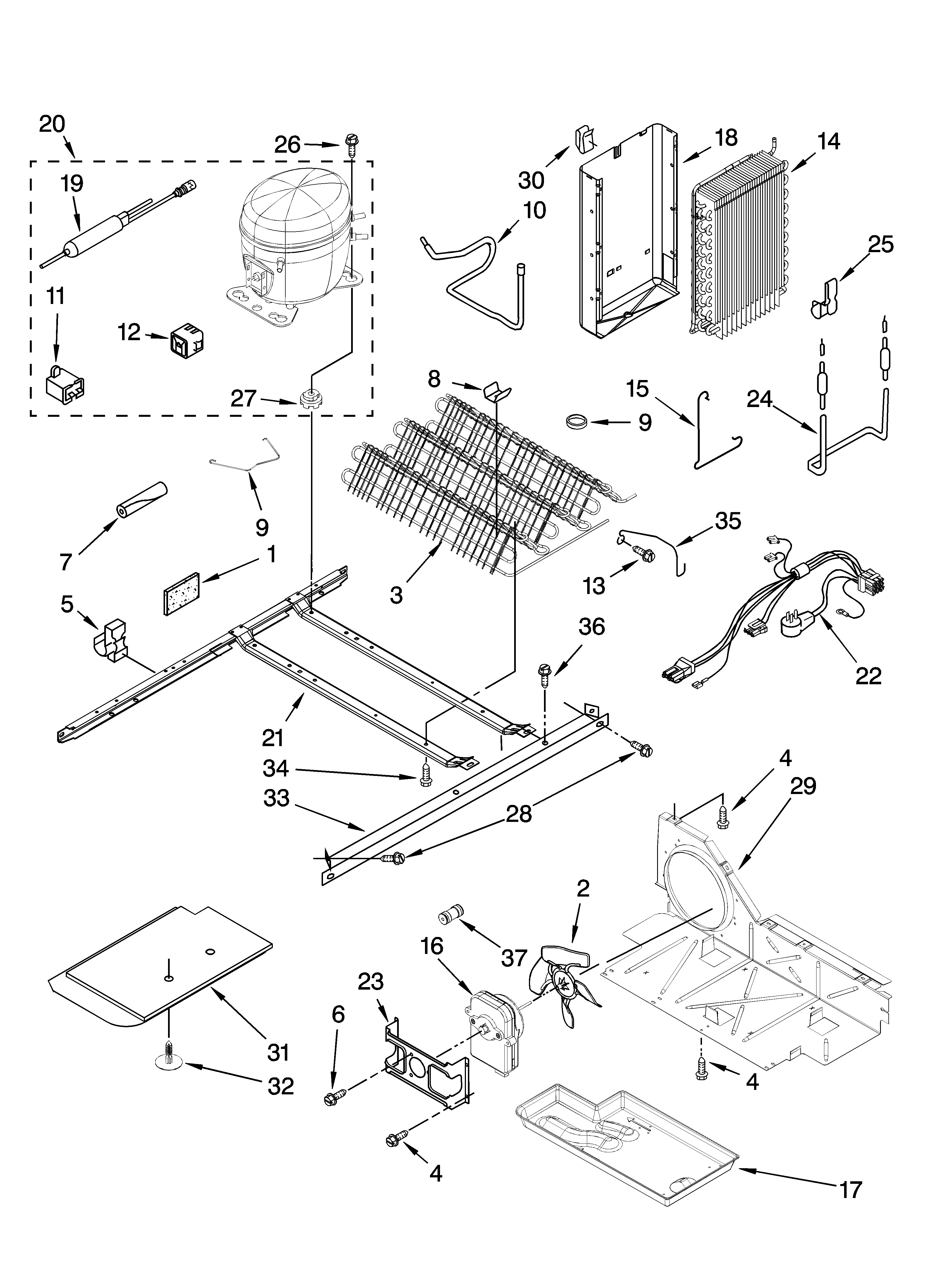 Whirlpool ED2FHEXSB05 unit parts diagram