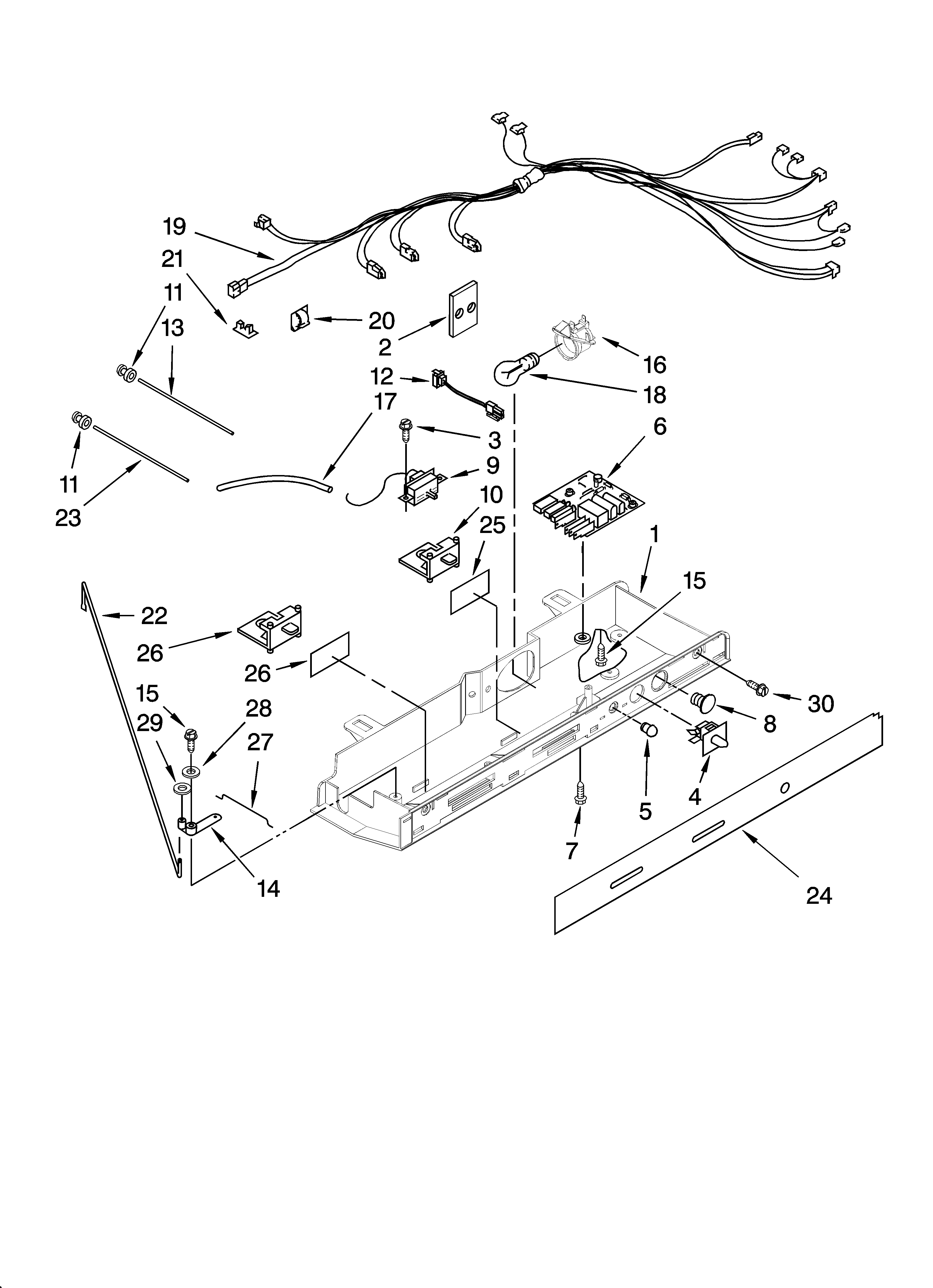 Whirlpool ED2FHEXSB05 control parts diagram
