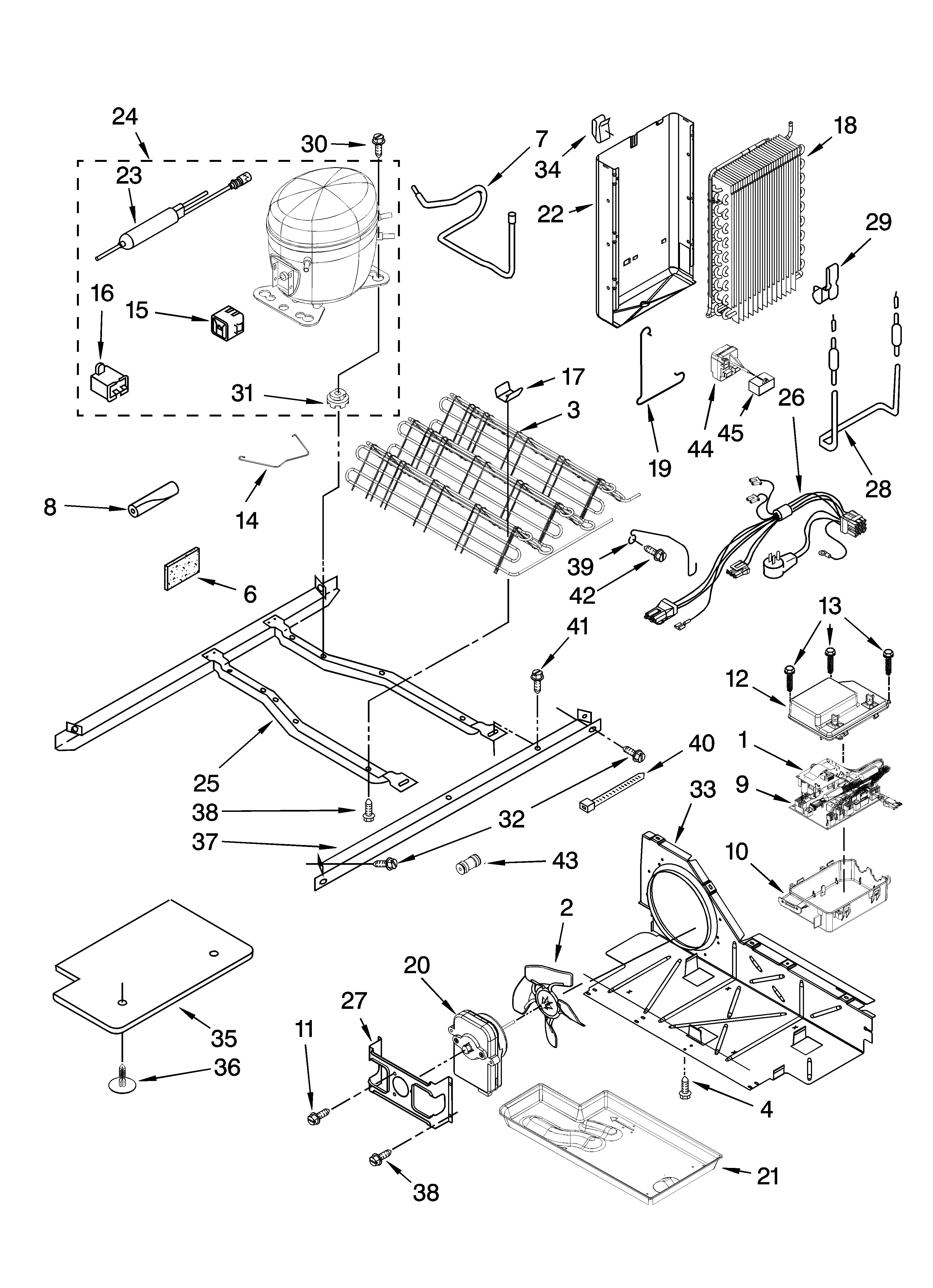 KitchenAid KSRK25FVMS00 unit parts diagram