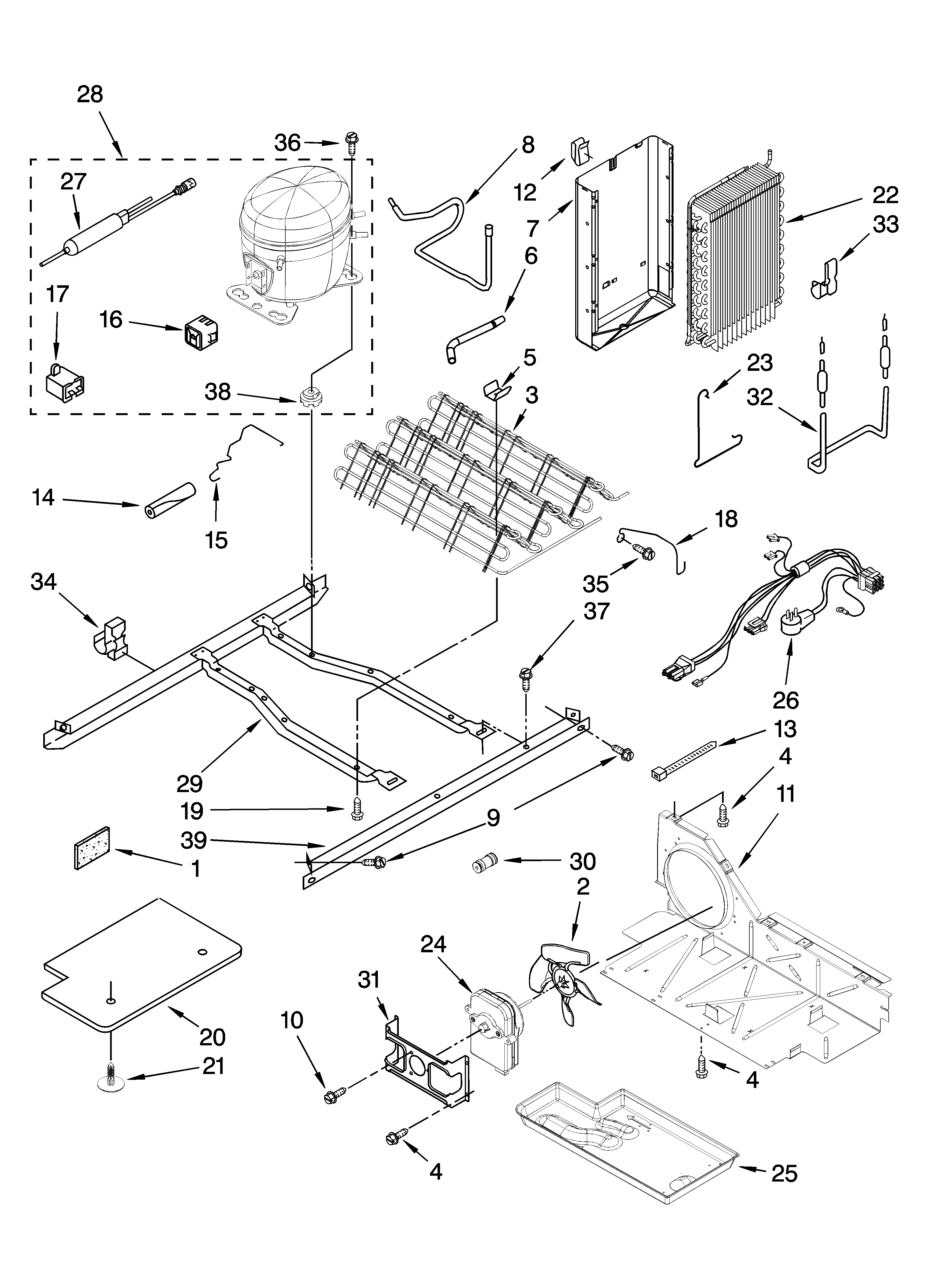 Whirlpool ED5JHAXTB02 unit parts diagram