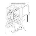 Maytag MDBH985AWW10 tub and frame parts diagram