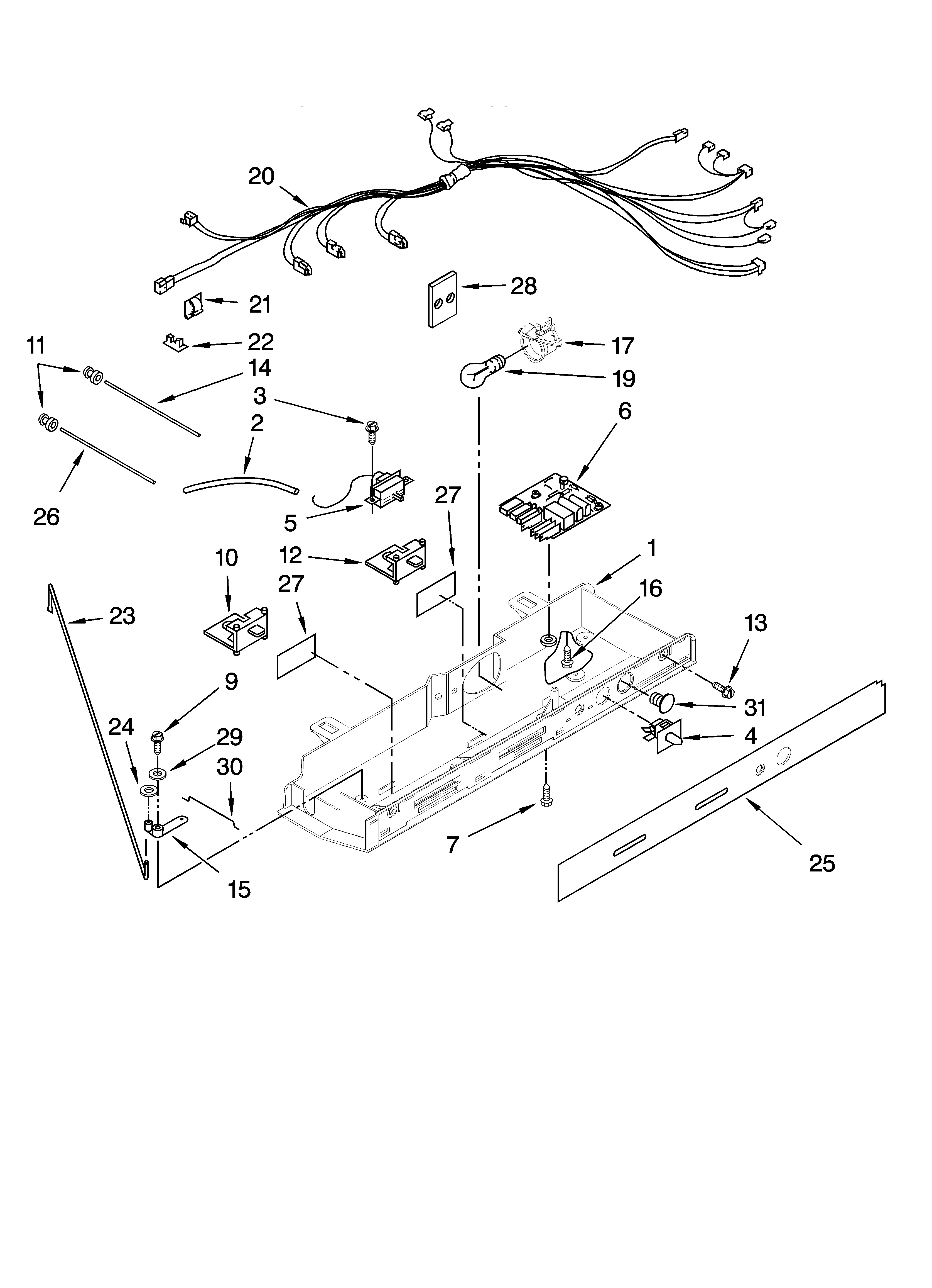 KitchenAid KSRC25FVMS00 control parts diagram