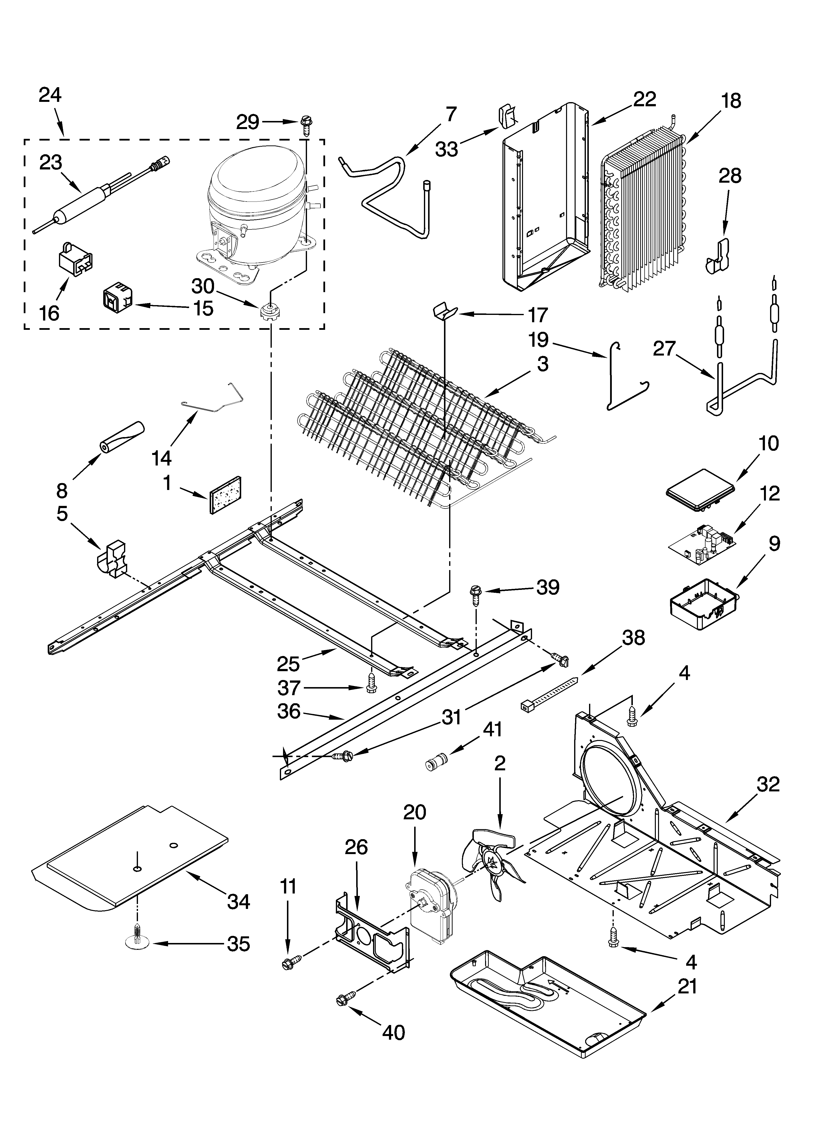 KitchenAid KSRC25FVMS00 unit parts diagram
