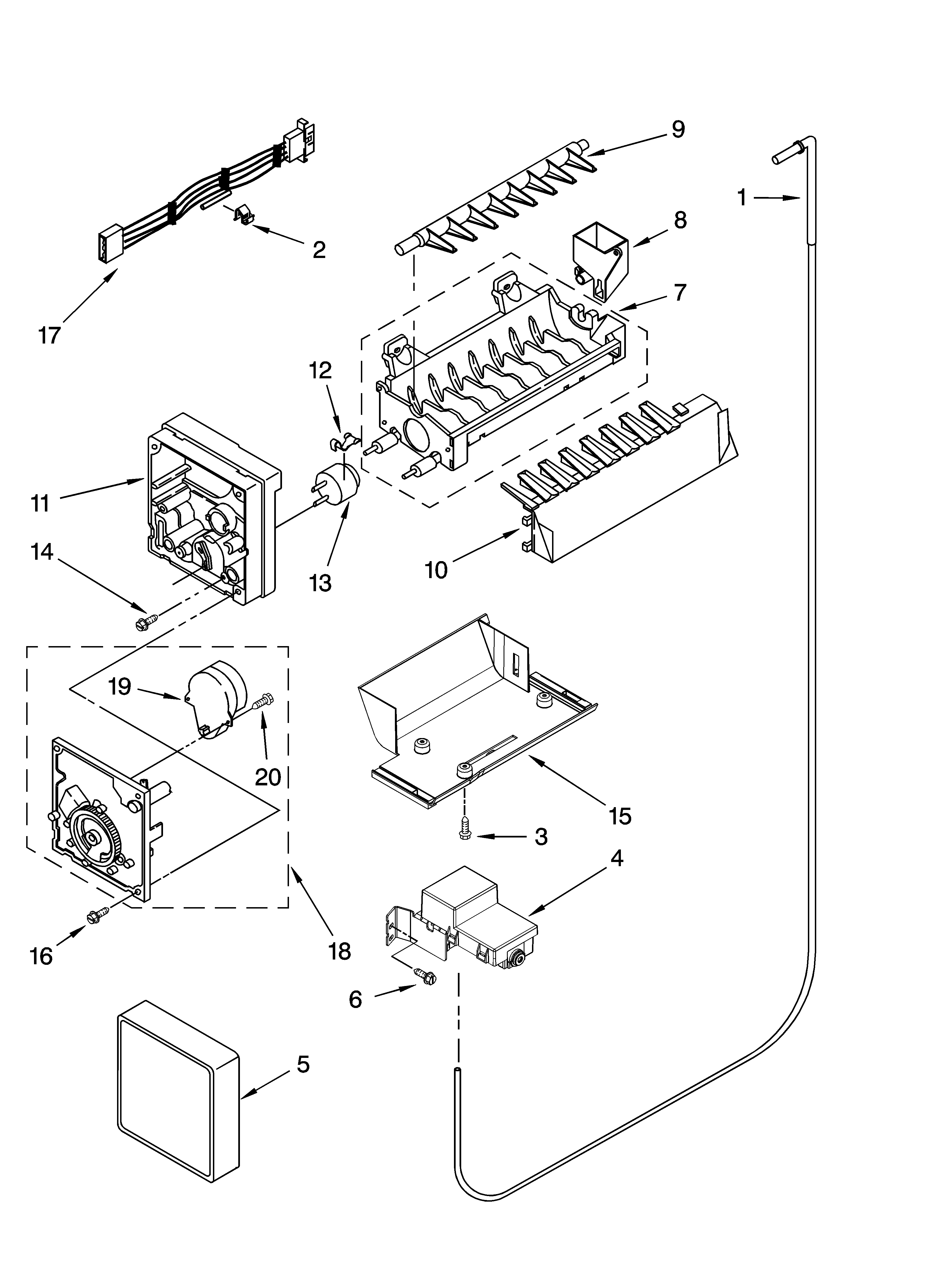 KitchenAid KSRS25FTWH03 icemaker parts, optional parts (not included) diagram