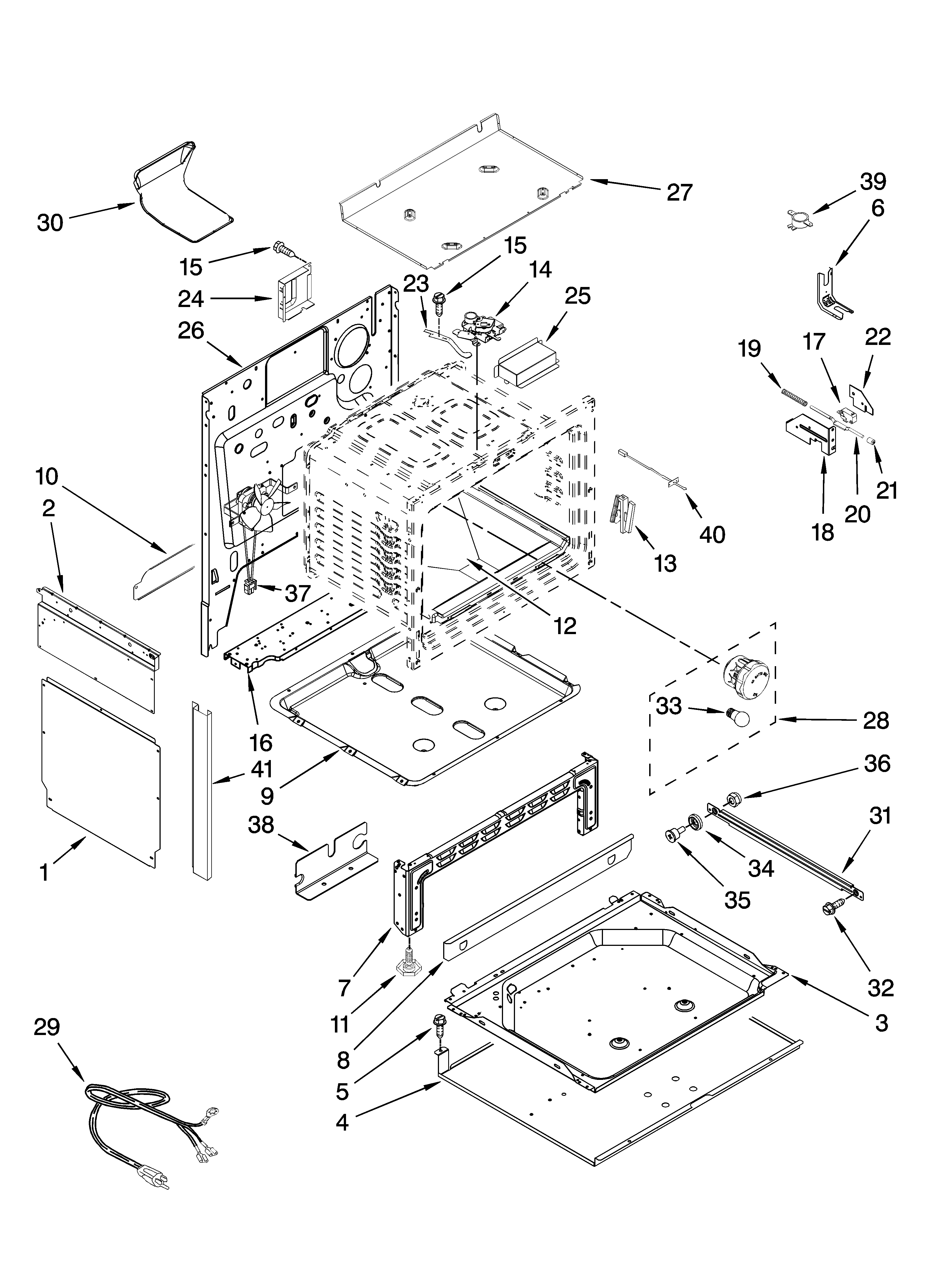Whirlpool GW397LXUQ0 chassis parts diagram