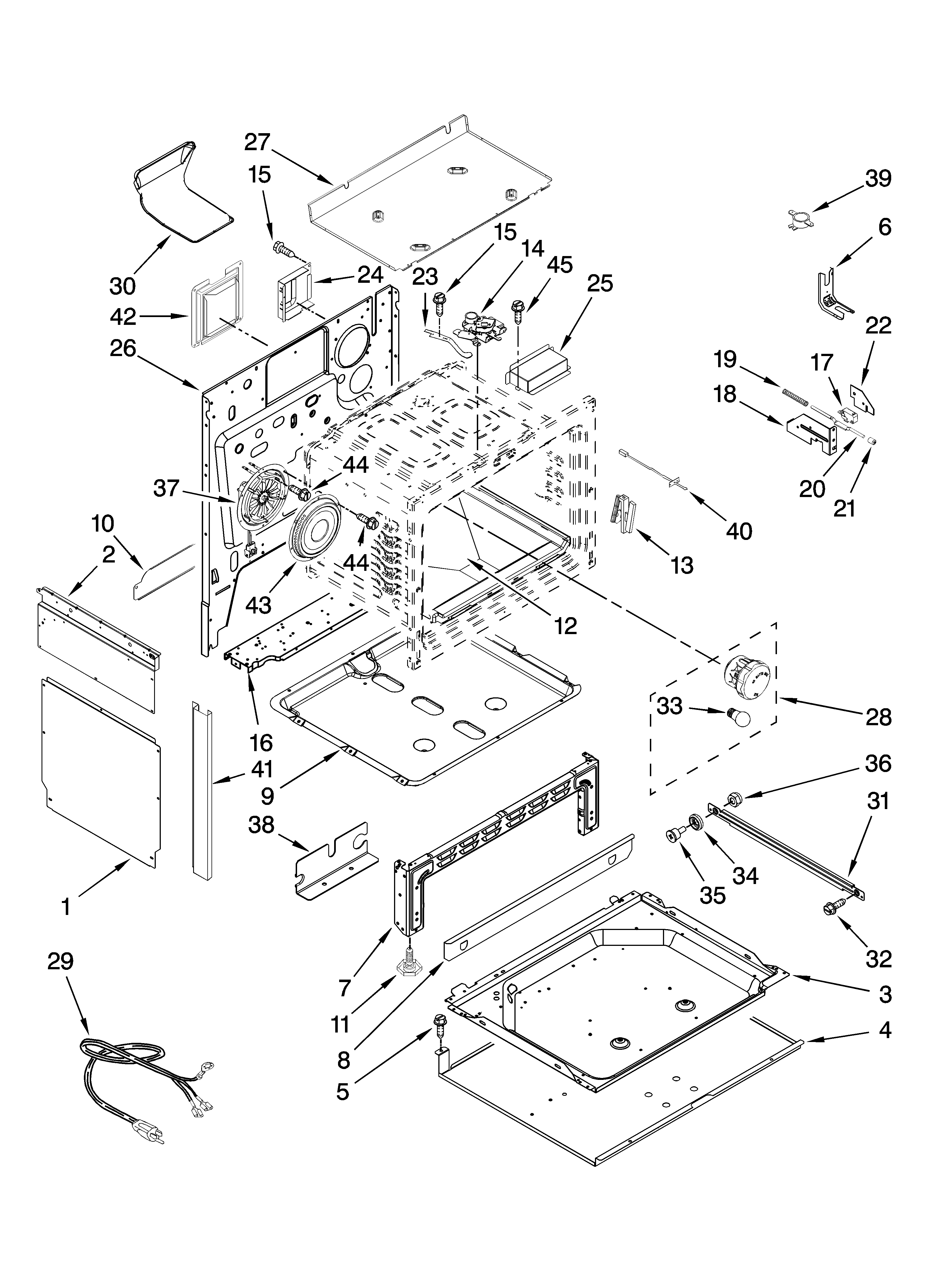 Whirlpool GW399LXUB0 chassis parts diagram