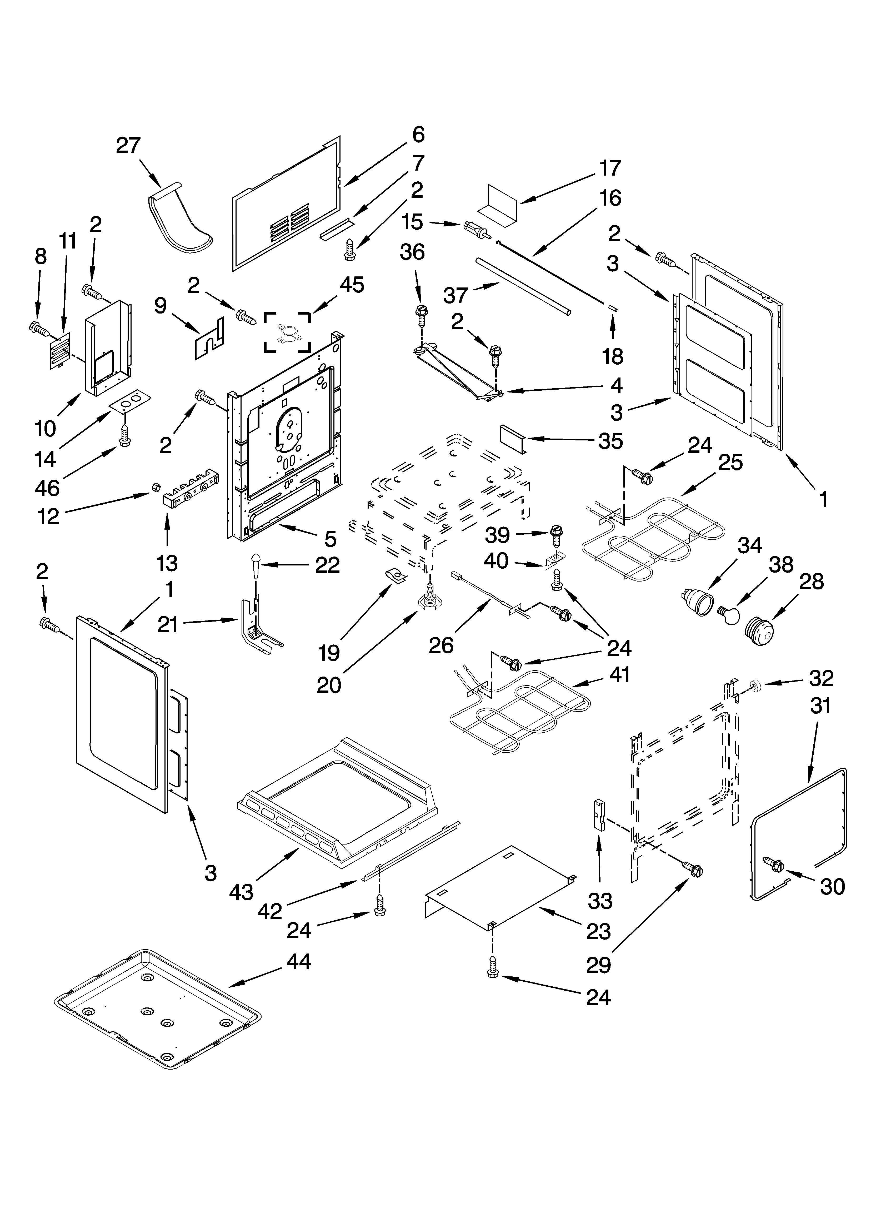 KitchenAid KERK201TSS0 chassis parts diagram