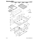 KitchenAid KGRS807SWH01 cooktop parts diagram