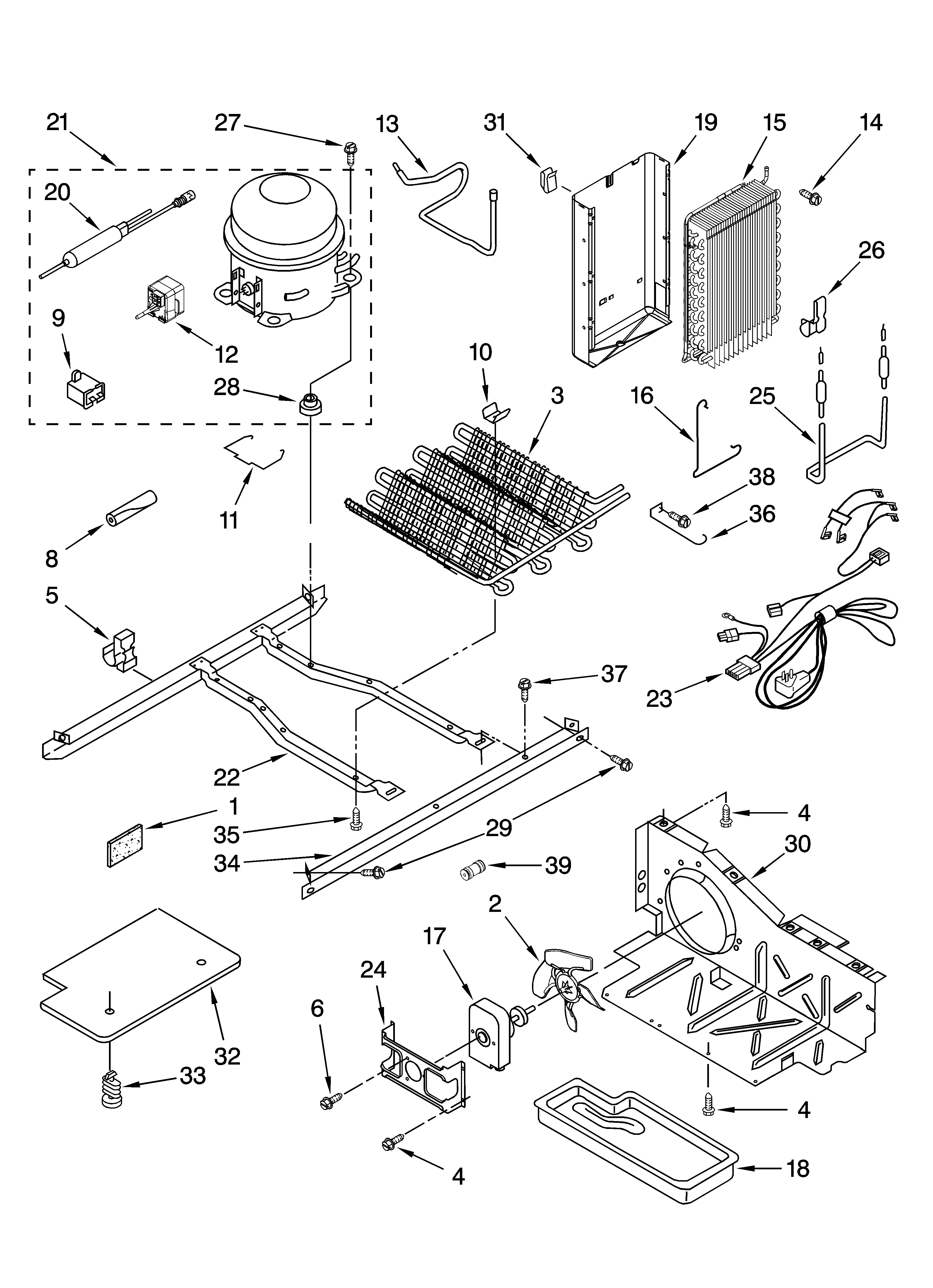 Amana ASD2522VRS01 unit parts diagram