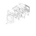 KitchenAid KEBC147KSS08 oven door parts diagram