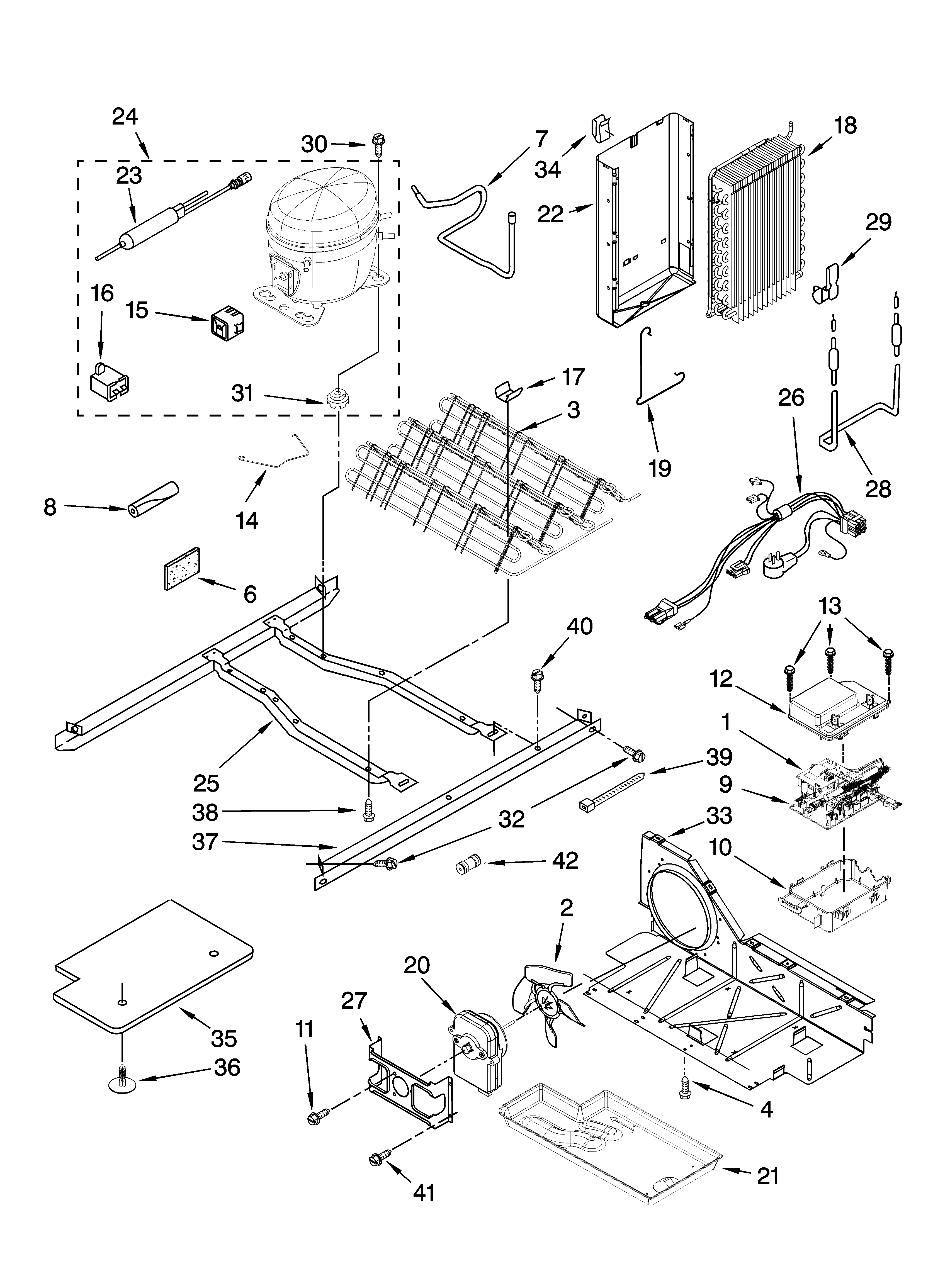KitchenAid KSRX25FVBL00 unit parts diagram