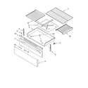 Whirlpool WERP4120SB2 drawer & broiler parts diagram