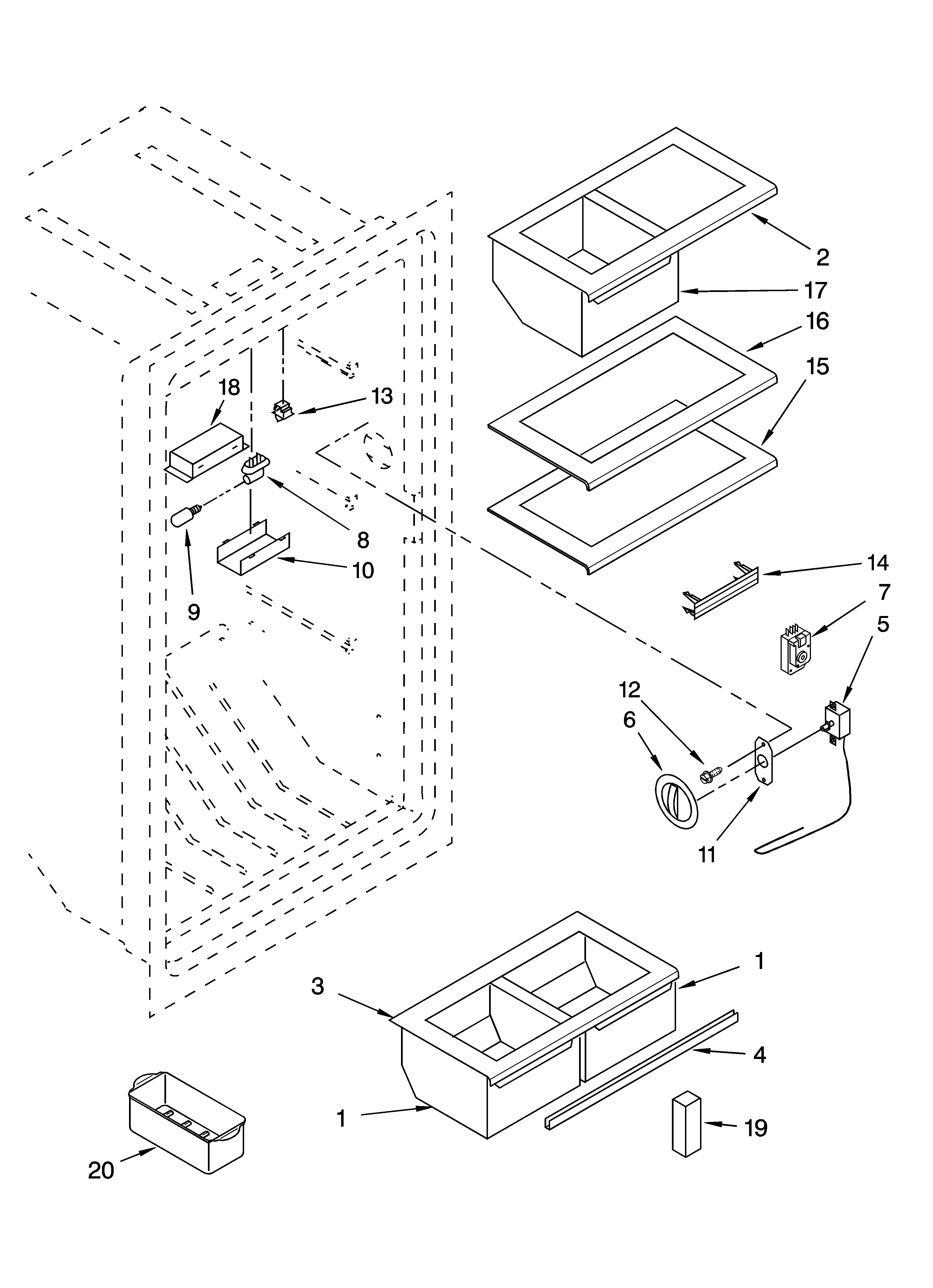 Whirlpool 7EL87TRRRV03 liner parts diagram