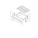 Whirlpool RF114PXSB3 drawer & broiler parts diagram