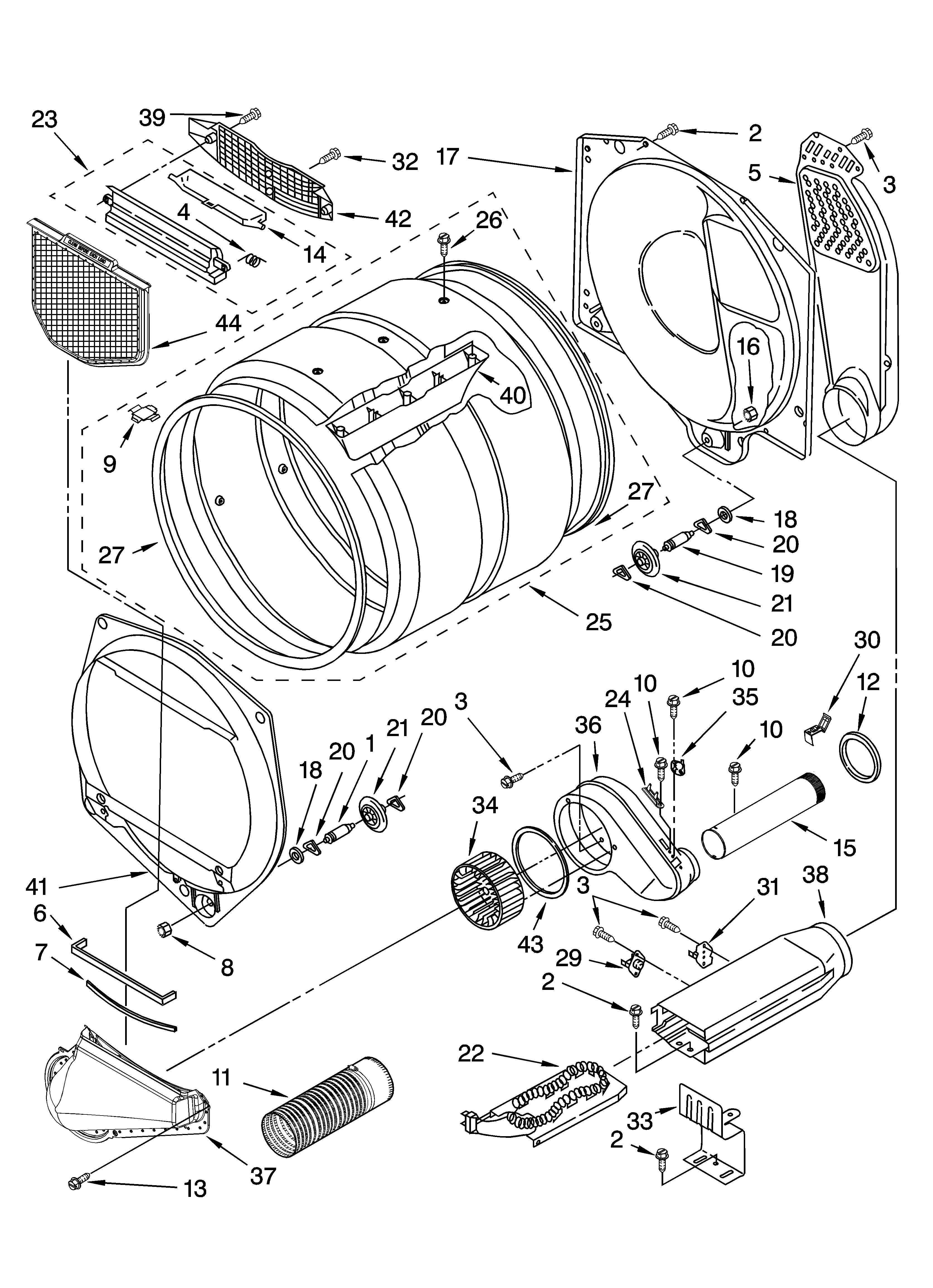 Whirlpool 3RLEQ8033SW0 bulkhead parts, optional parts (not included) diagram