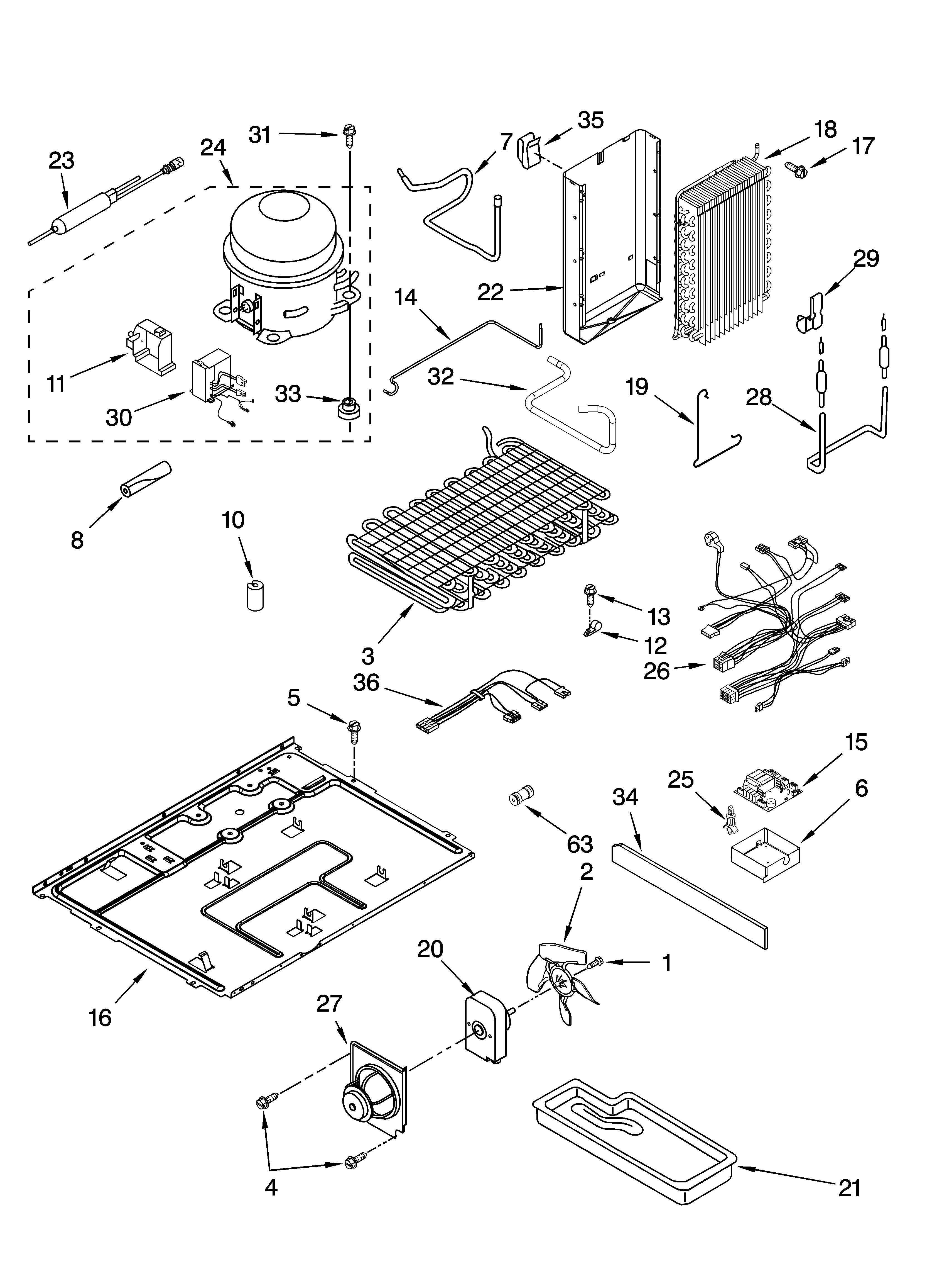 Whirlpool GC3NHAXVA01 unit parts diagram