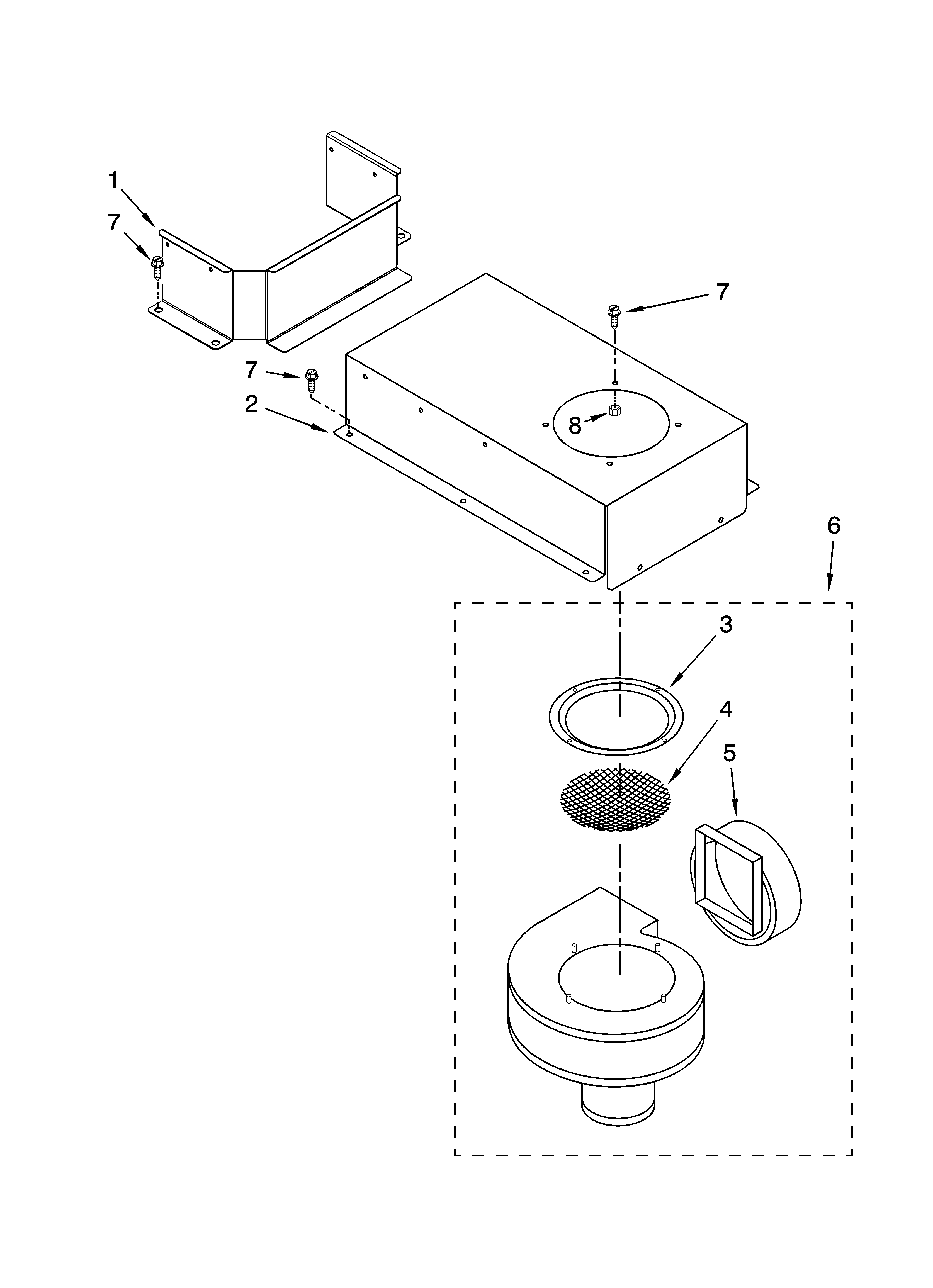 Whirlpool GJD3044RB03 blower unit parts, optional parts diagram