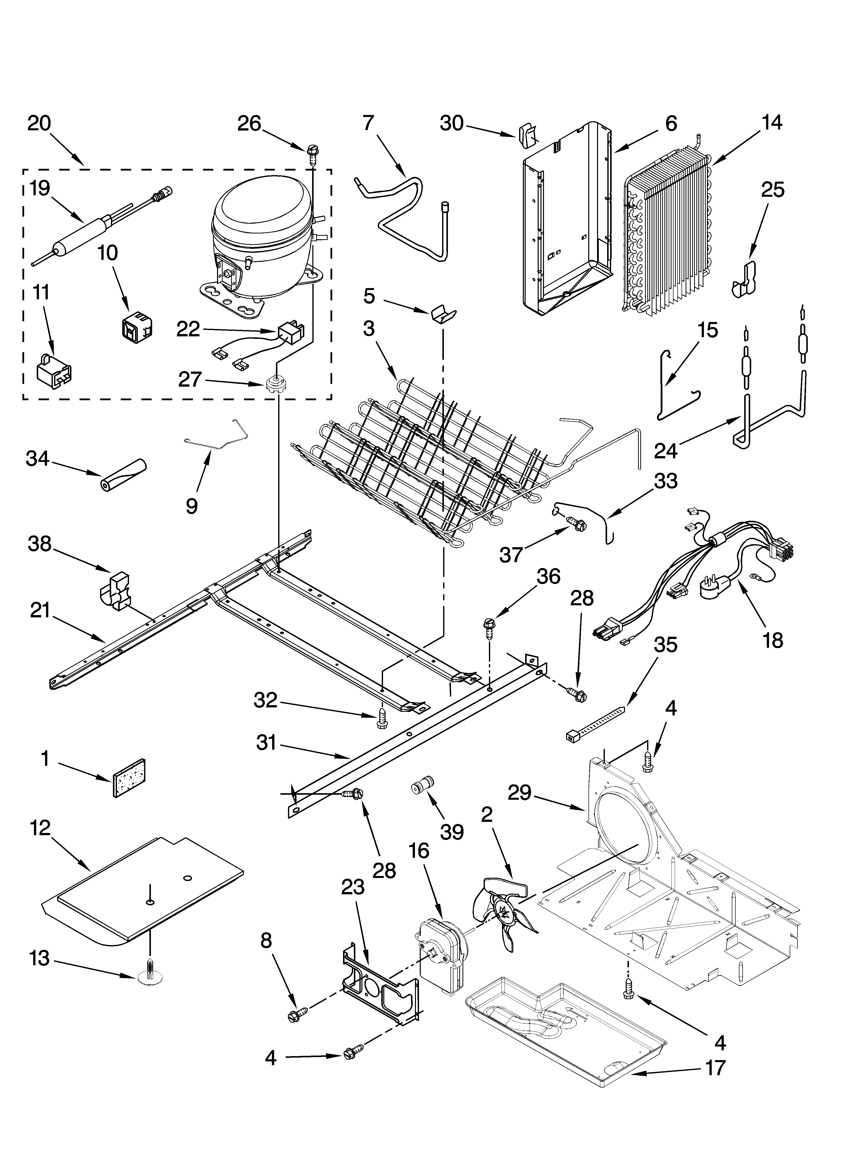 KitchenAid KSRS25RSMS03 unit parts diagram