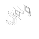 Whirlpool RBD305PRB02 lower oven door parts diagram