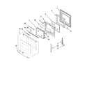 Whirlpool RBS305PRQ02 oven door parts diagram