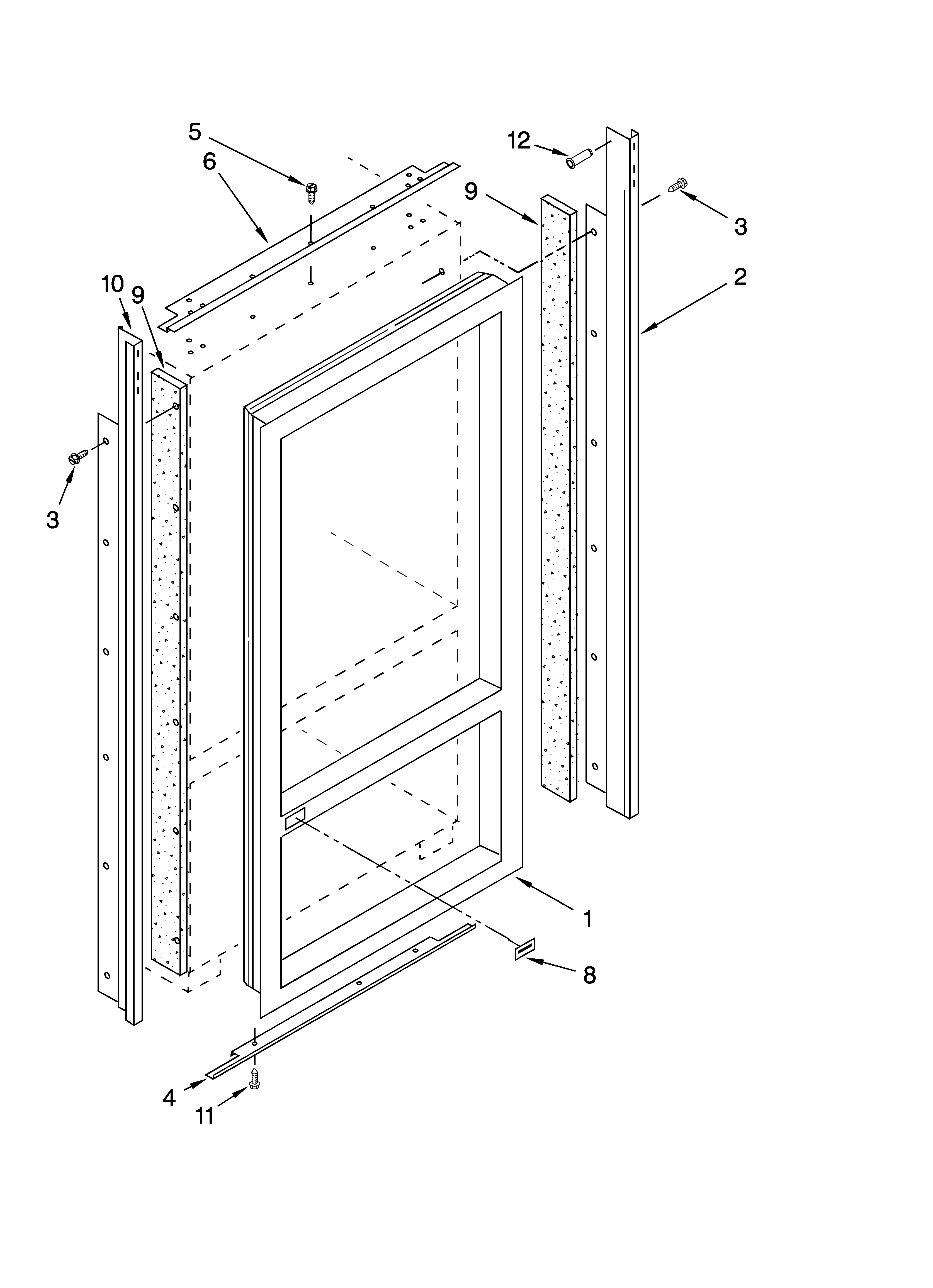 Jenn-Air JB36CXFXLB00 cabinet and breaker trim parts diagram