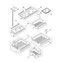 Jenn-Air JB36PPFXRB00 shelf parts diagram