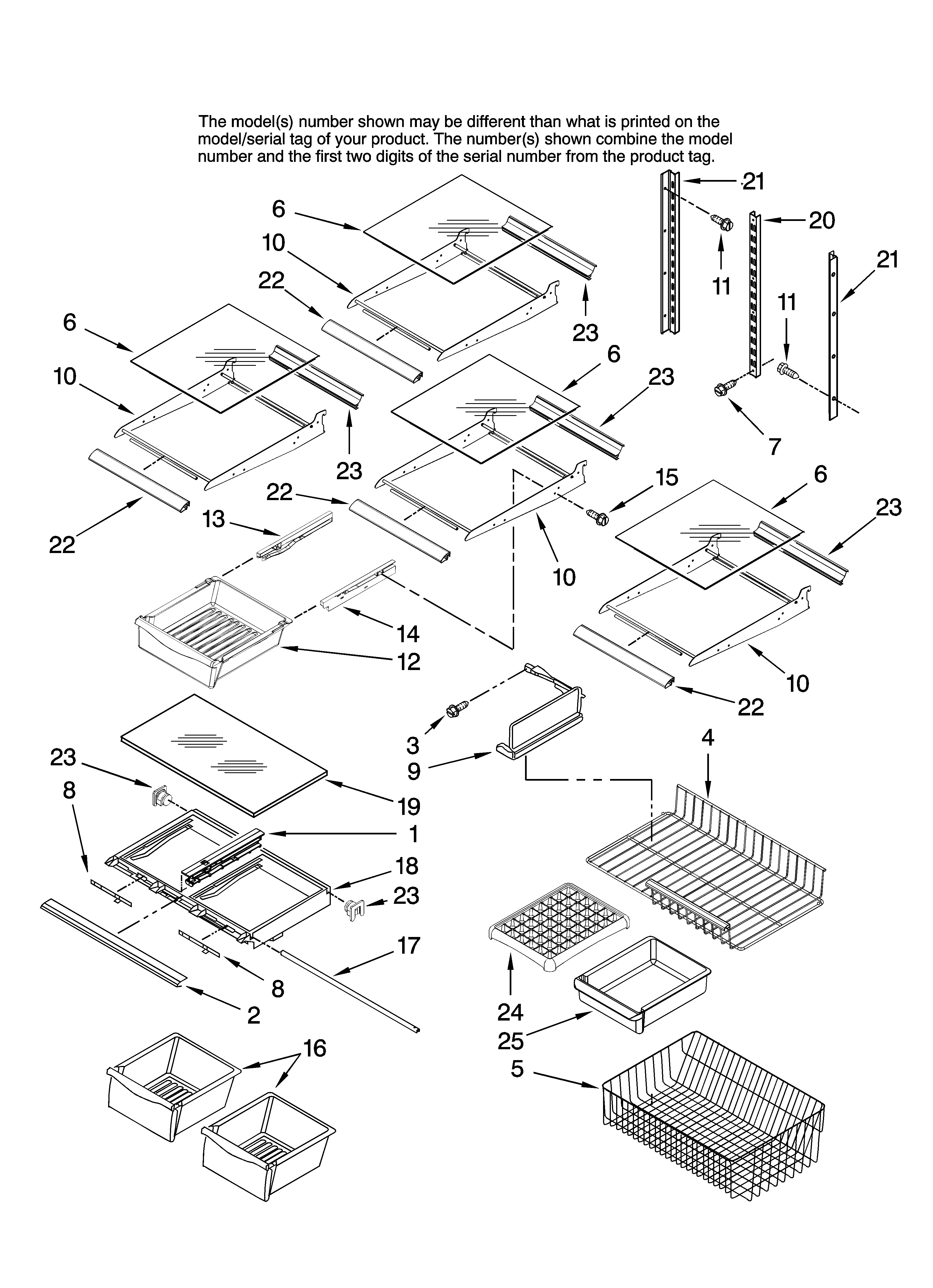 Maytag MBR1952KES12 shelf parts, optional parts diagram
