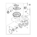 KitchenAid KUDM03FTWH3 pump and motor parts diagram