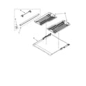 KitchenAid KUDM03FTWH3 third level rack and track parts diagram