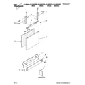 Whirlpool DU1100XTPQB door and panel parts diagram