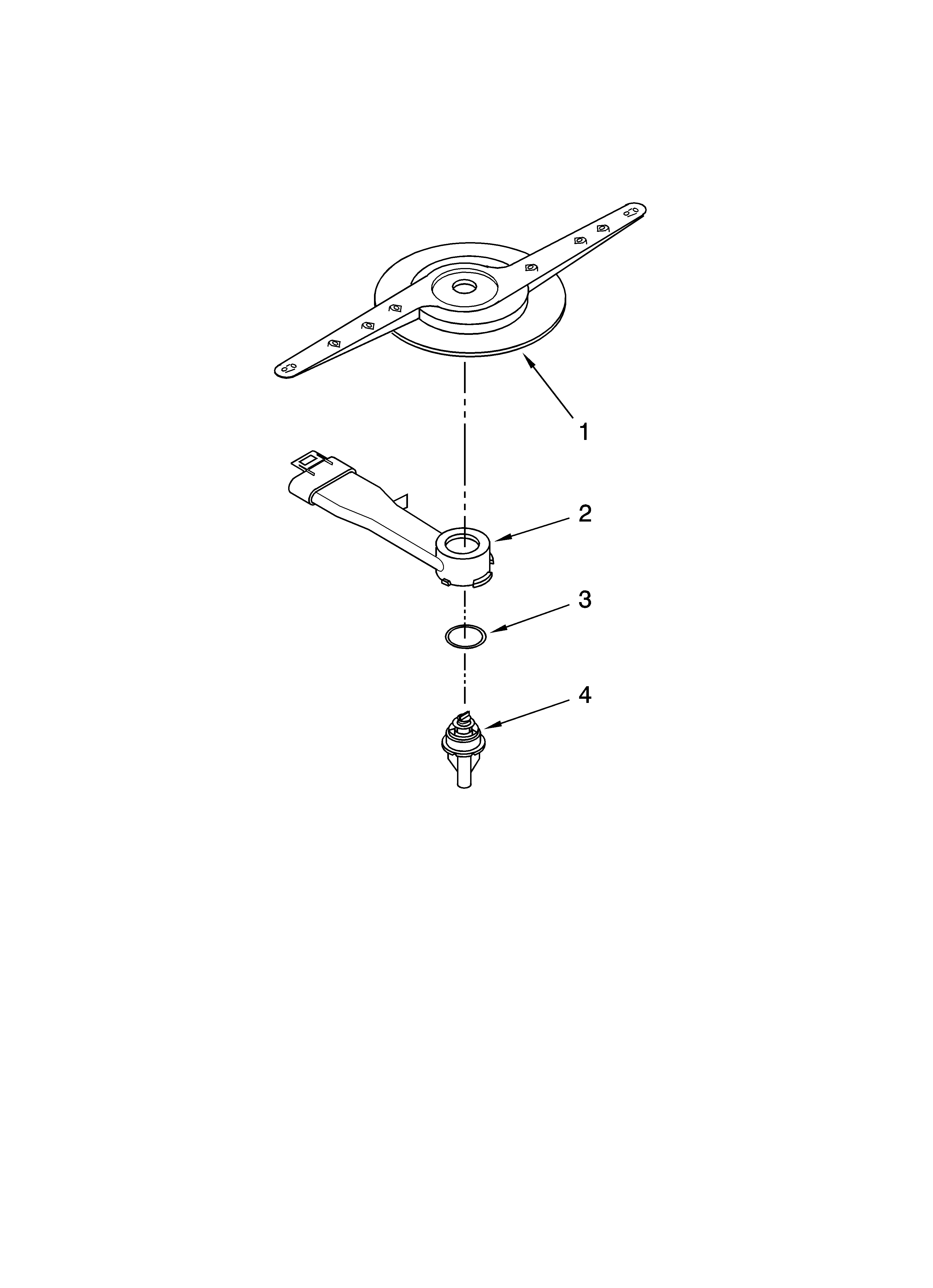 Whirlpool DU1100XTPBB lower washarm parts, optional parts (not included) diagram