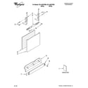 Whirlpool DU1148XTPBB door and panel parts diagram