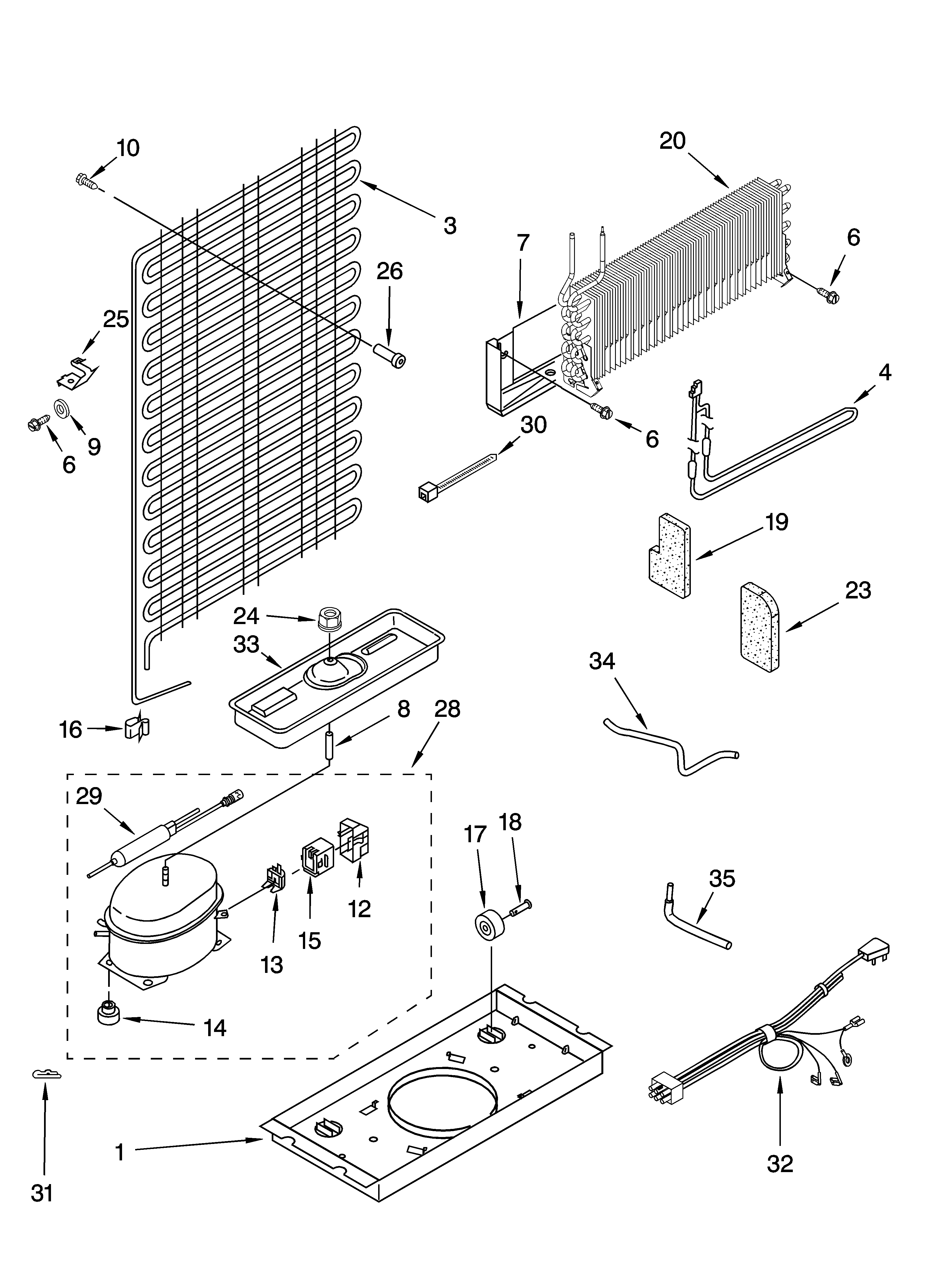 Whirlpool ET4WSKXST01 unit parts diagram