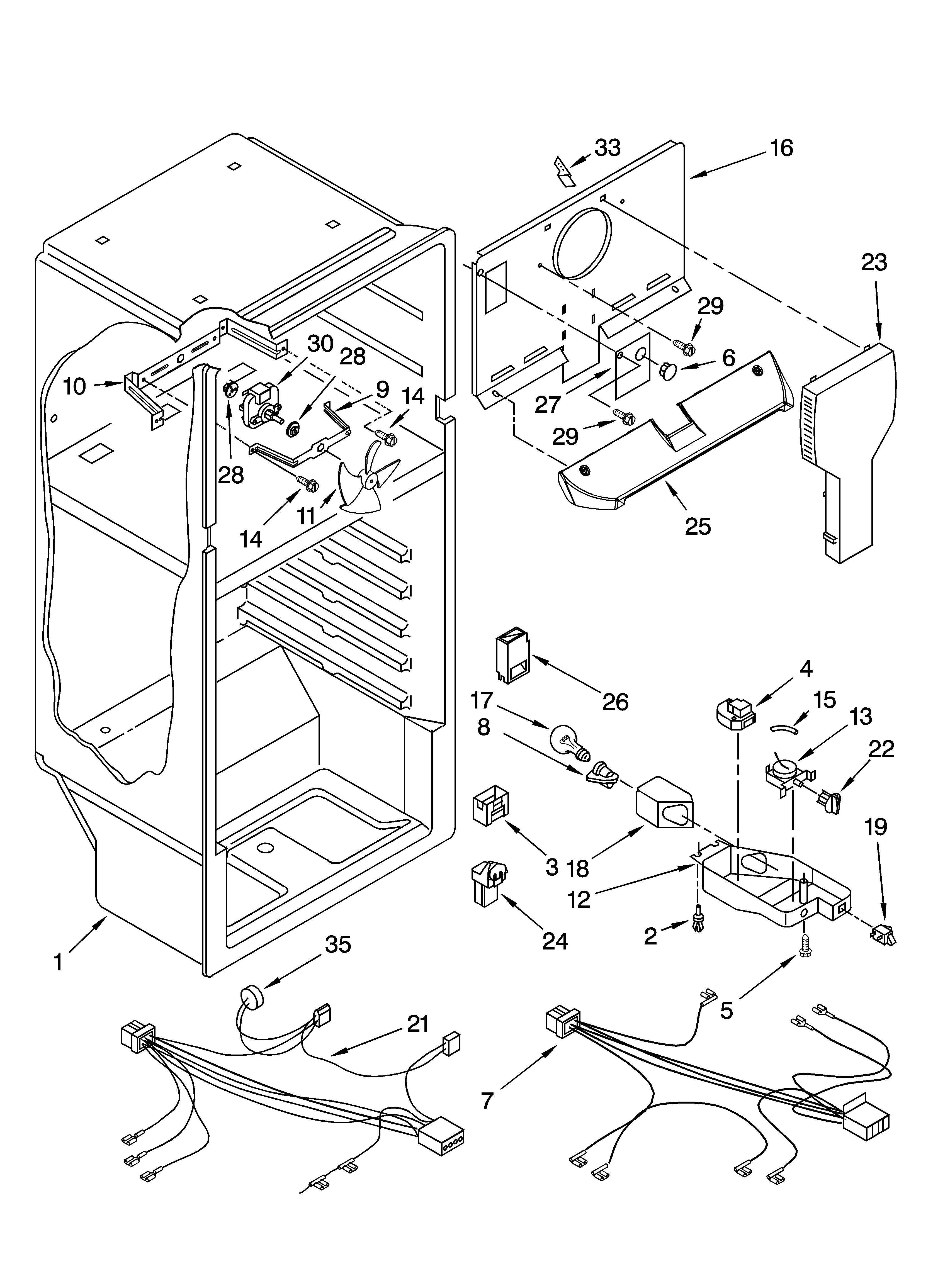 Whirlpool ET6WSKXST03 liner parts diagram