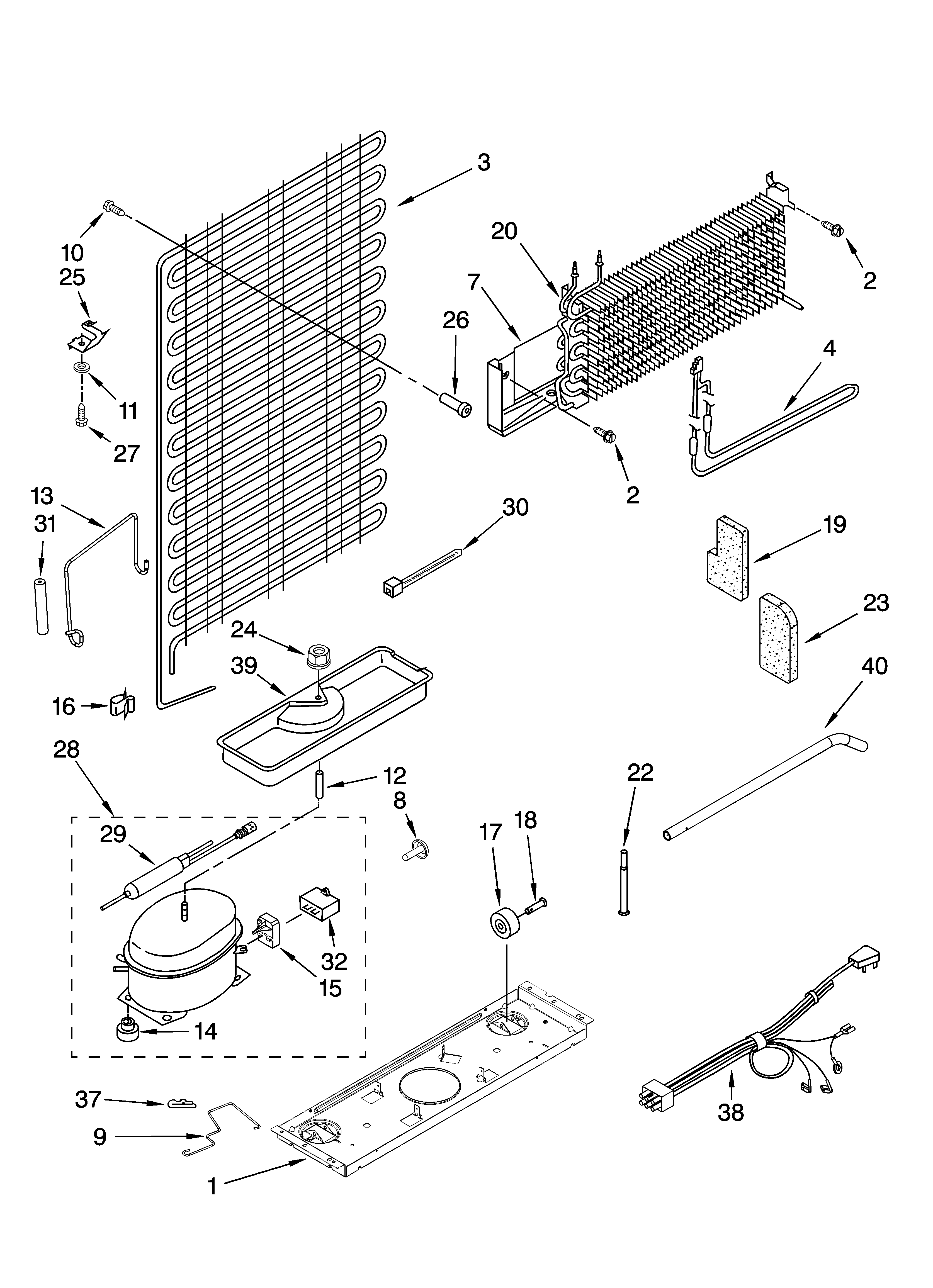 Whirlpool ET6WSKXST03 unit parts diagram