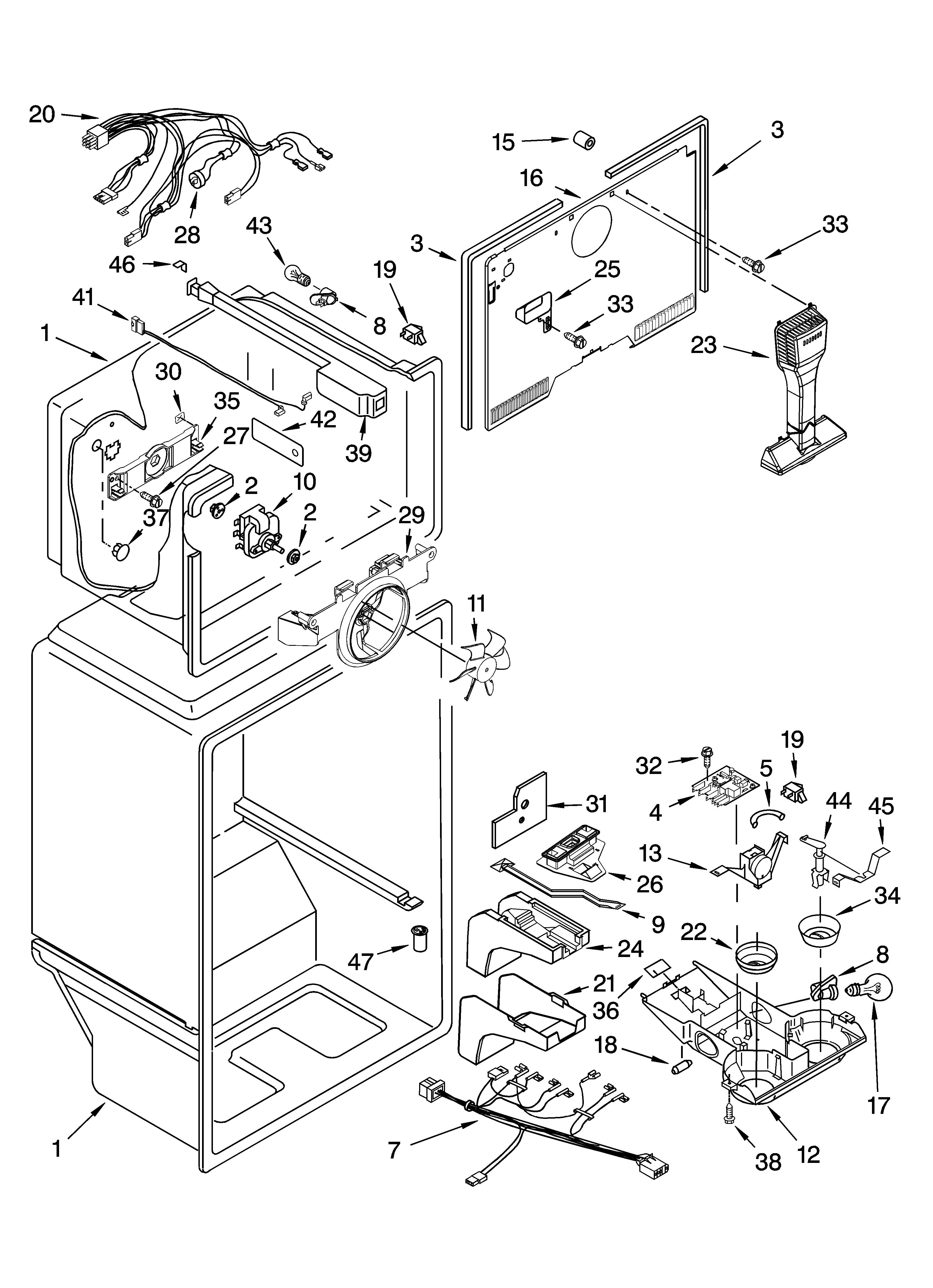 Whirlpool GR9FHKXVS01 liner parts diagram