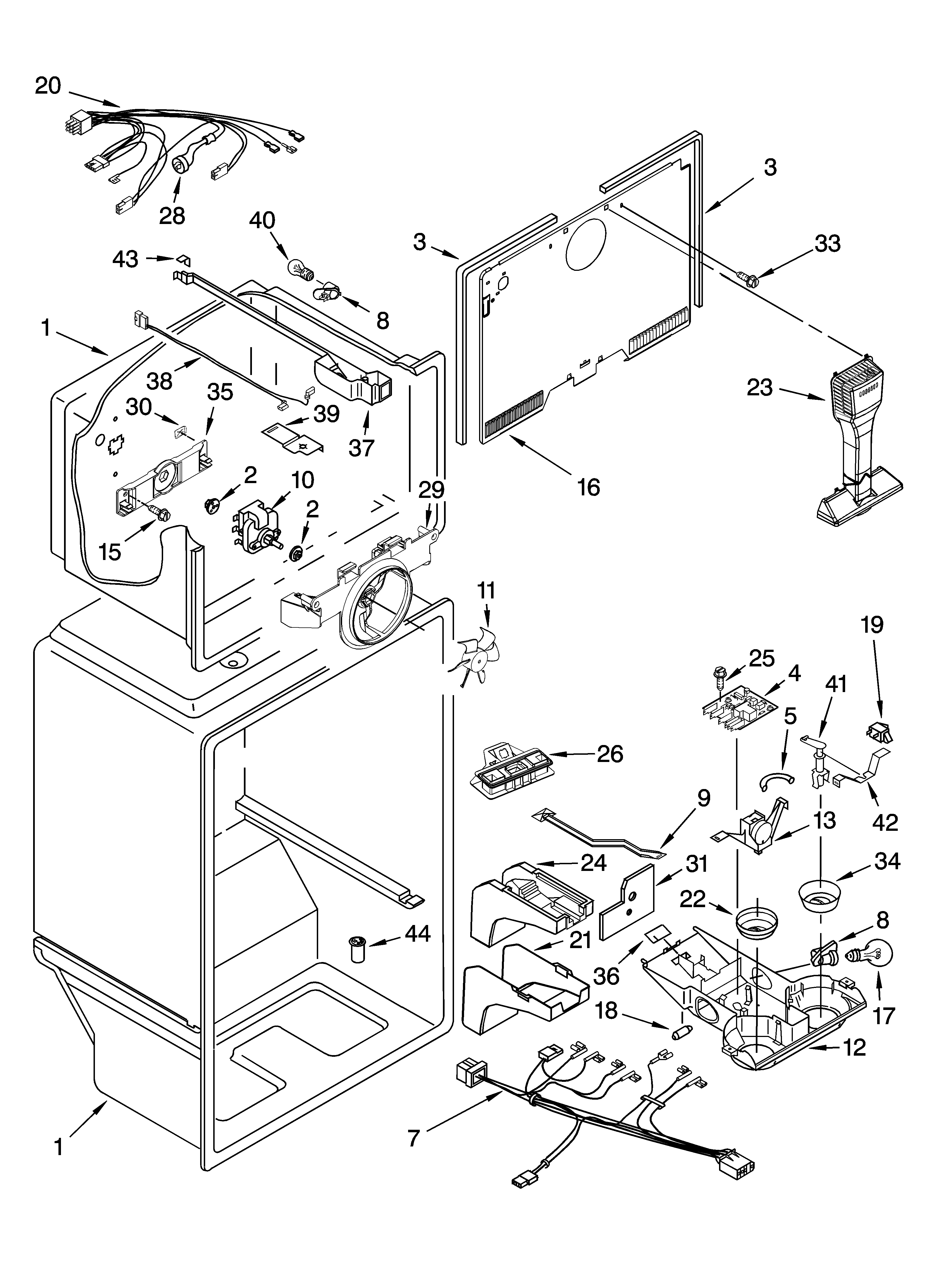 Whirlpool GR9FHMXVB01 liner parts diagram