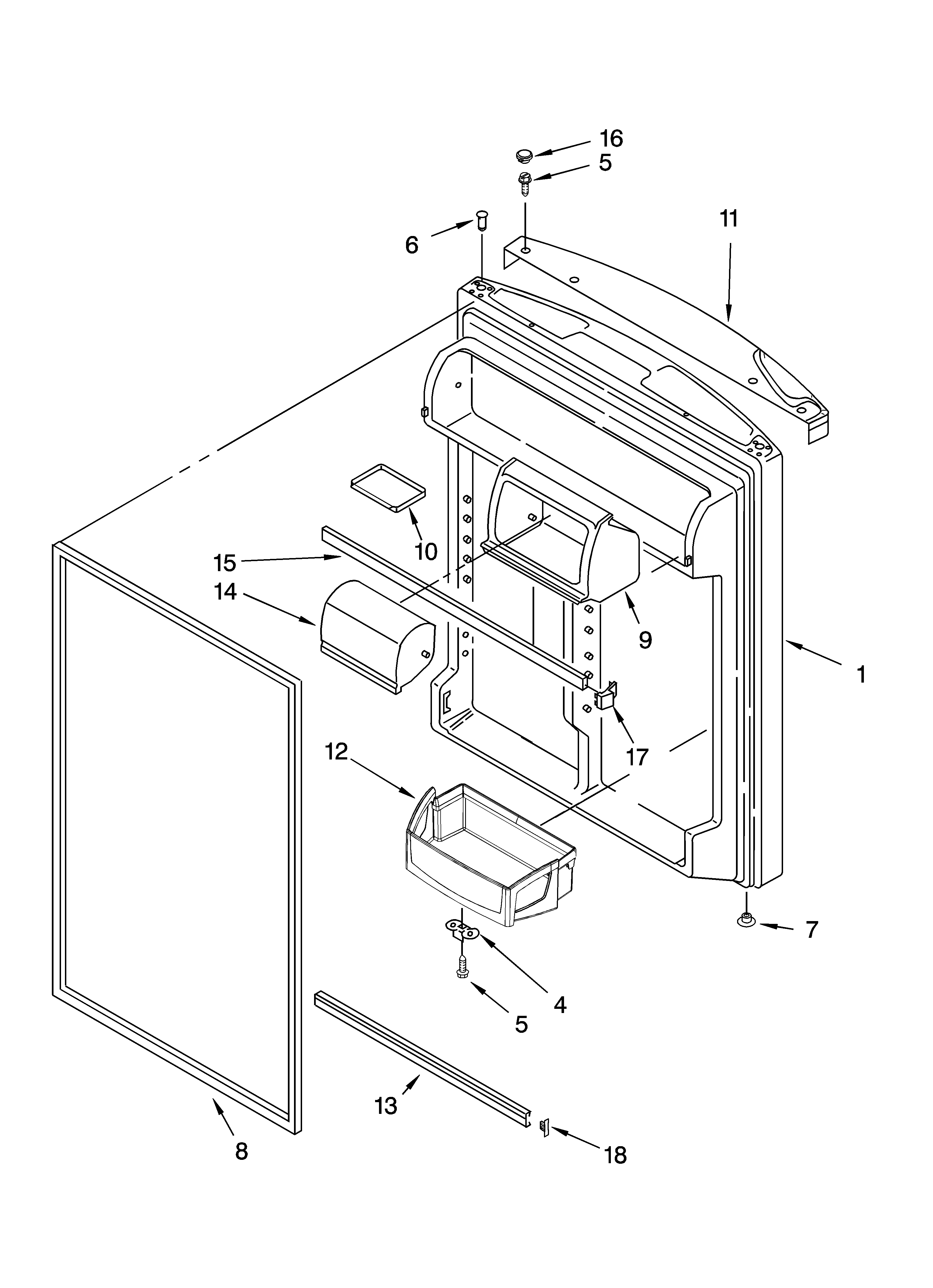 Whirlpool GR9FHMXVB01 refrigerator door parts diagram