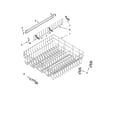 Whirlpool GU3200XTVY0 upper rack and track parts diagram