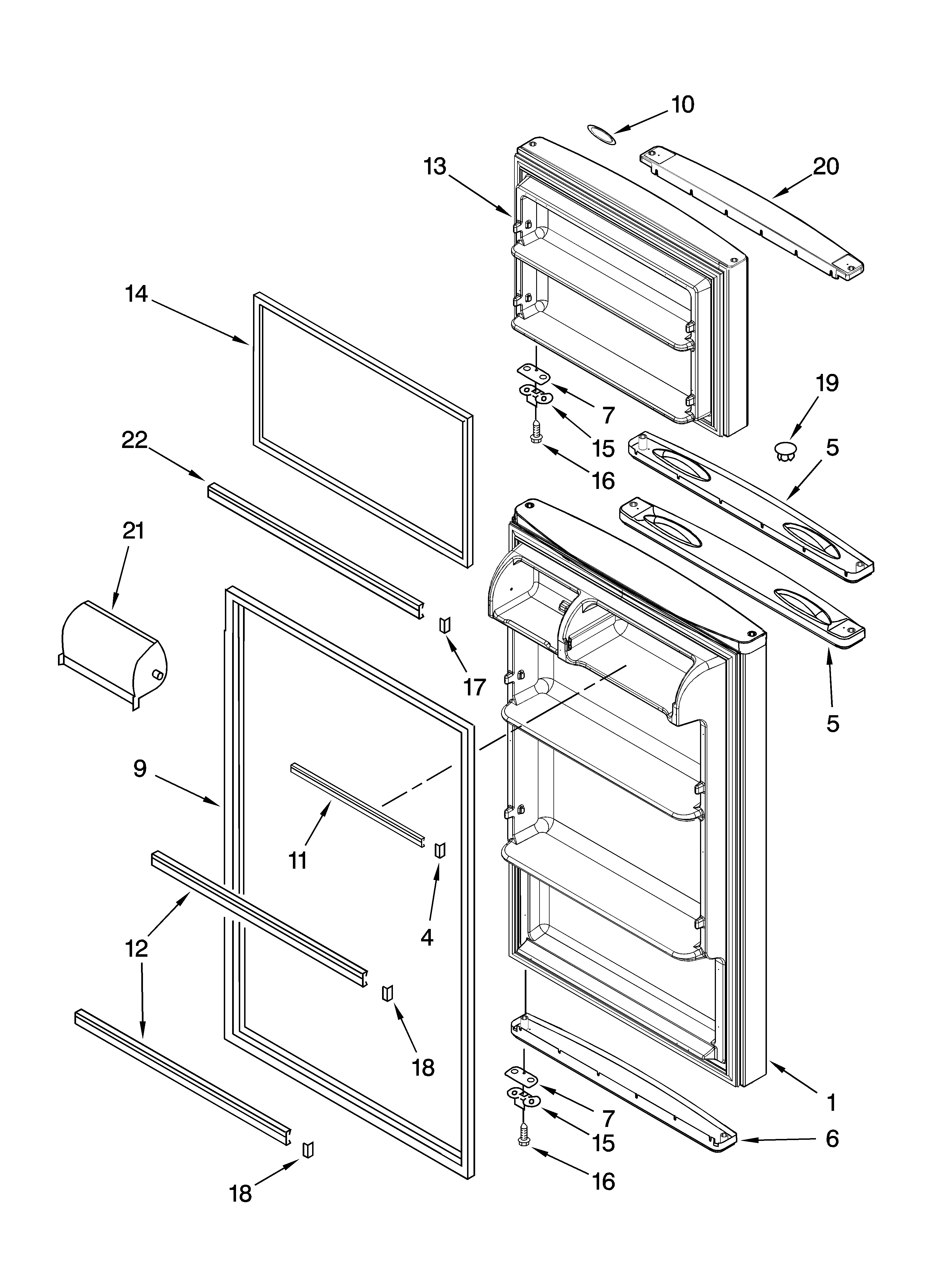 Ikea IR8GSMXRS03 door parts diagram