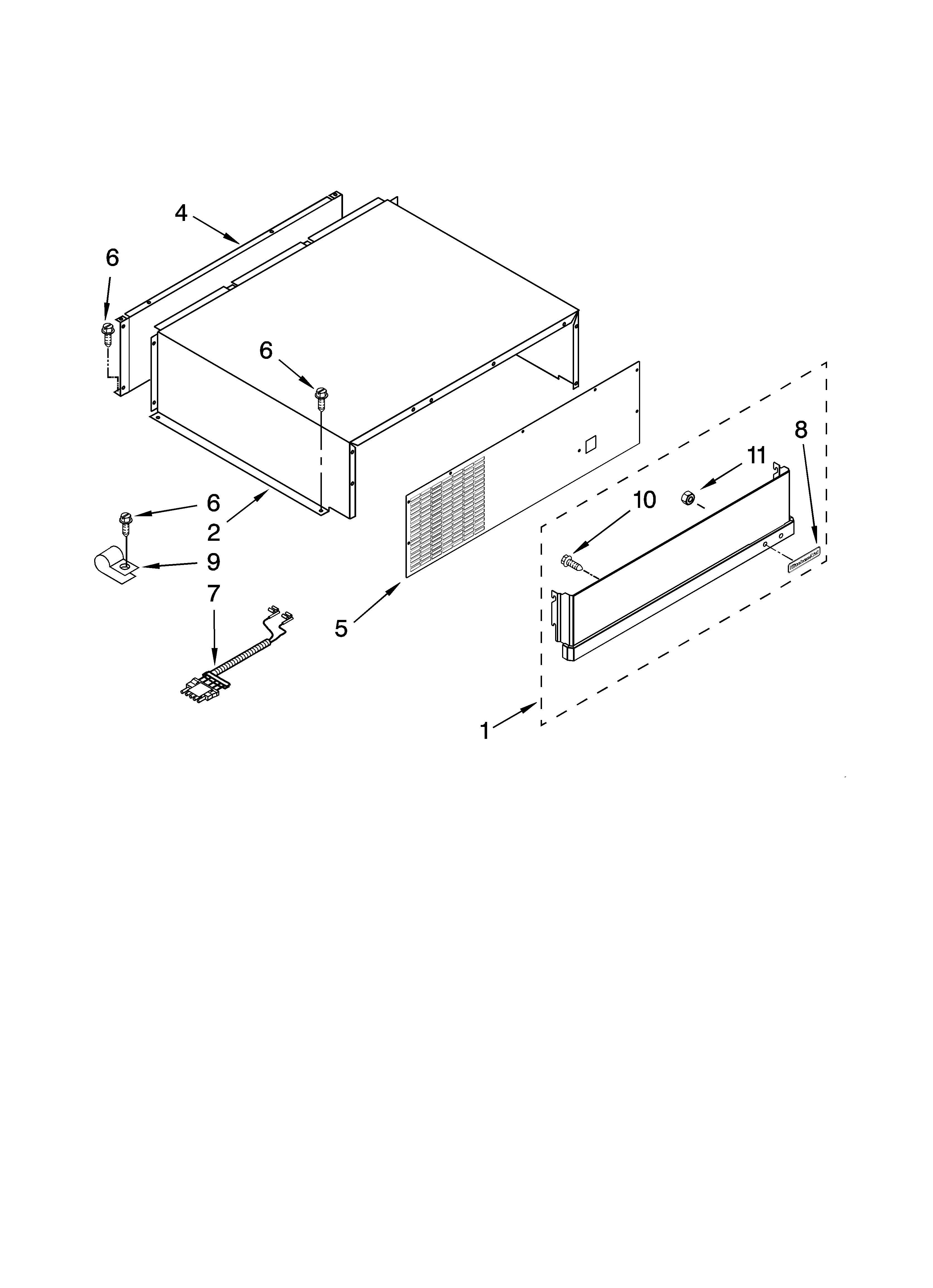 KitchenAid KBLC36FTS03 top grille and unit cover parts diagram