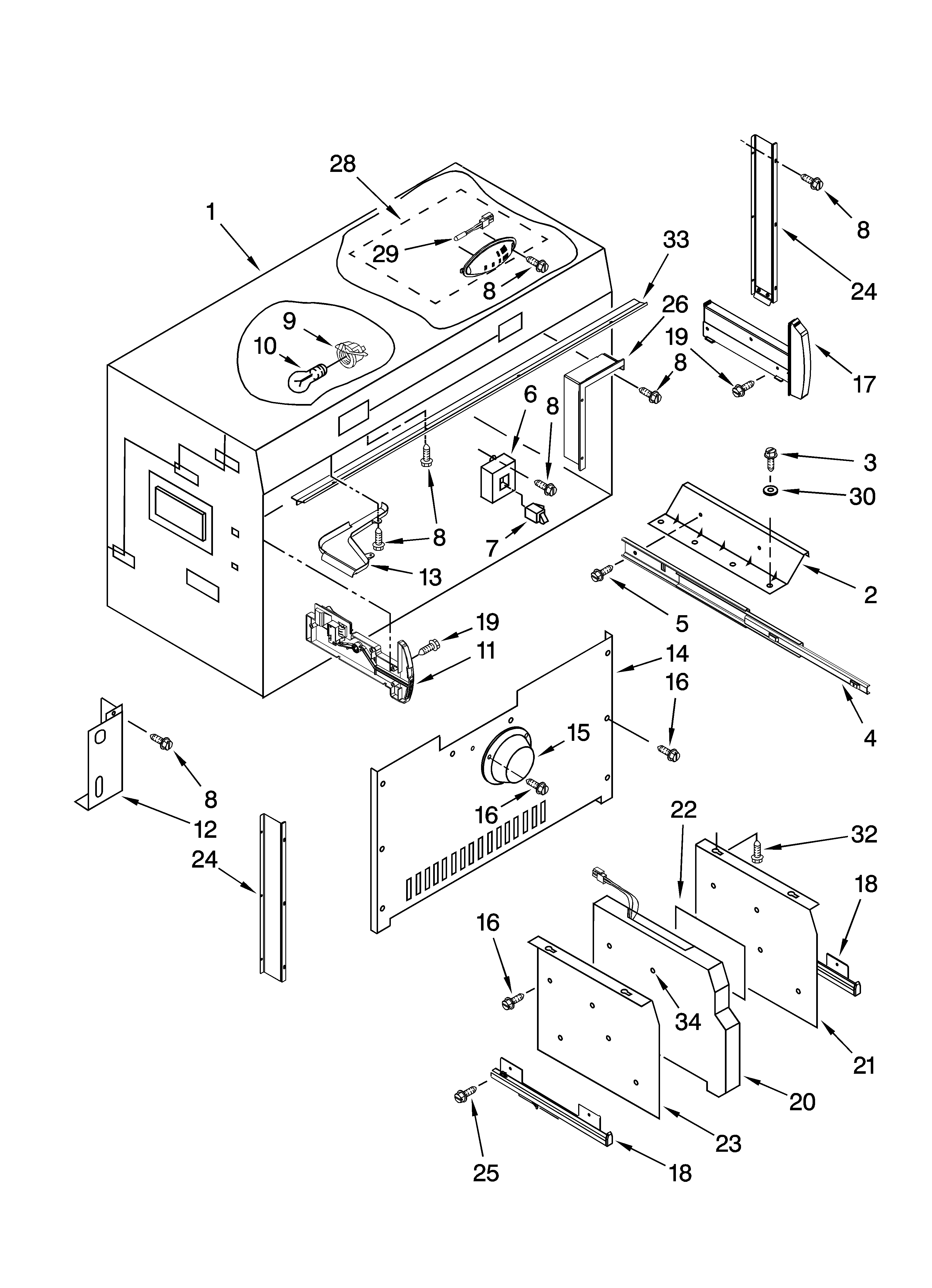 KitchenAid KBLC36FTS03 freezer liner parts diagram